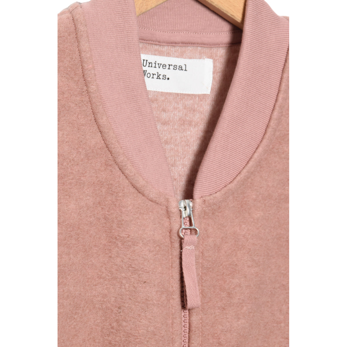 Universal Works Zip Waistcoat 29711 Wool Fleece pink