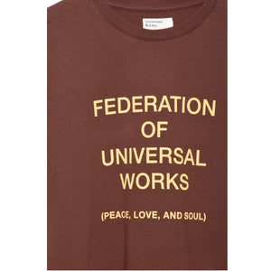 Universal Works Federation Organic Tee brown 26651