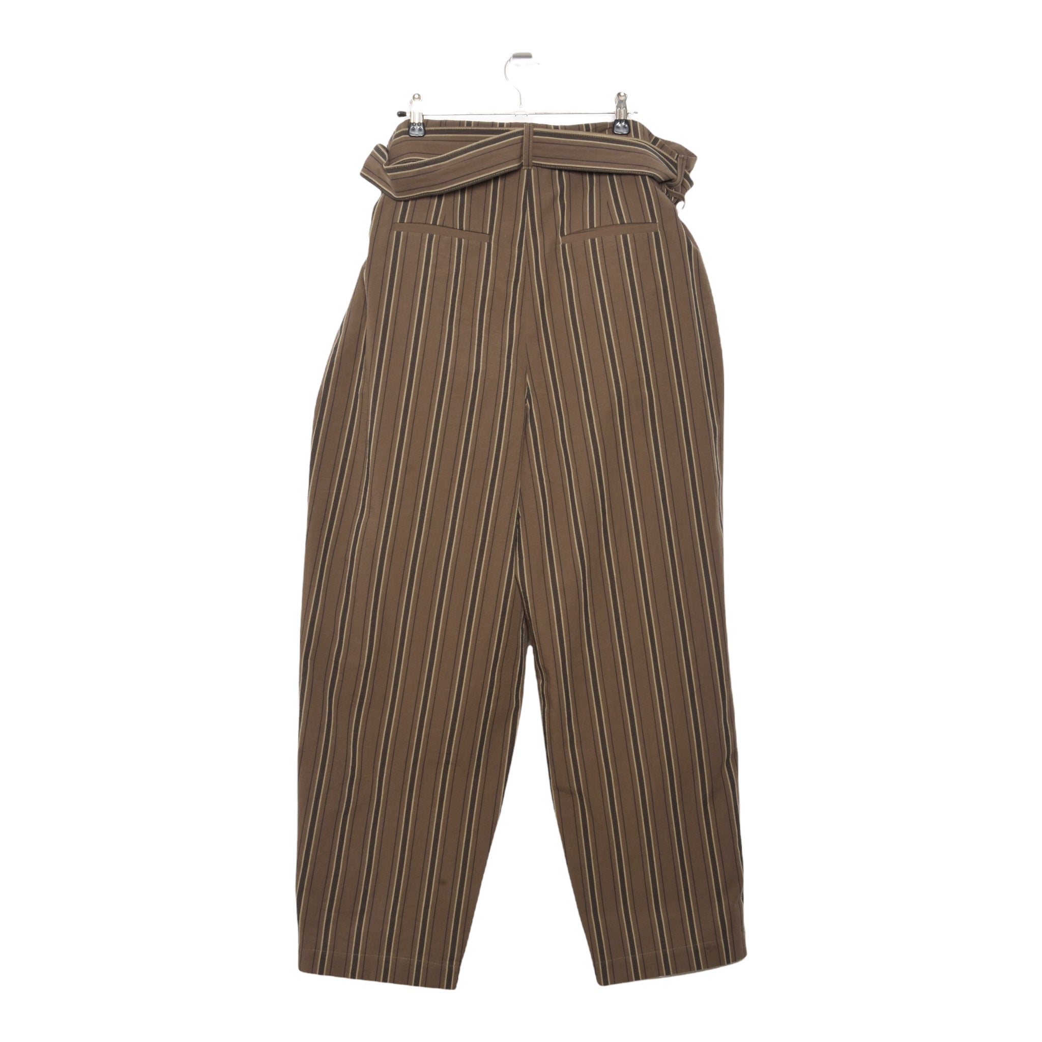 Frank Leder Cotton Wide Trouser brown stripes