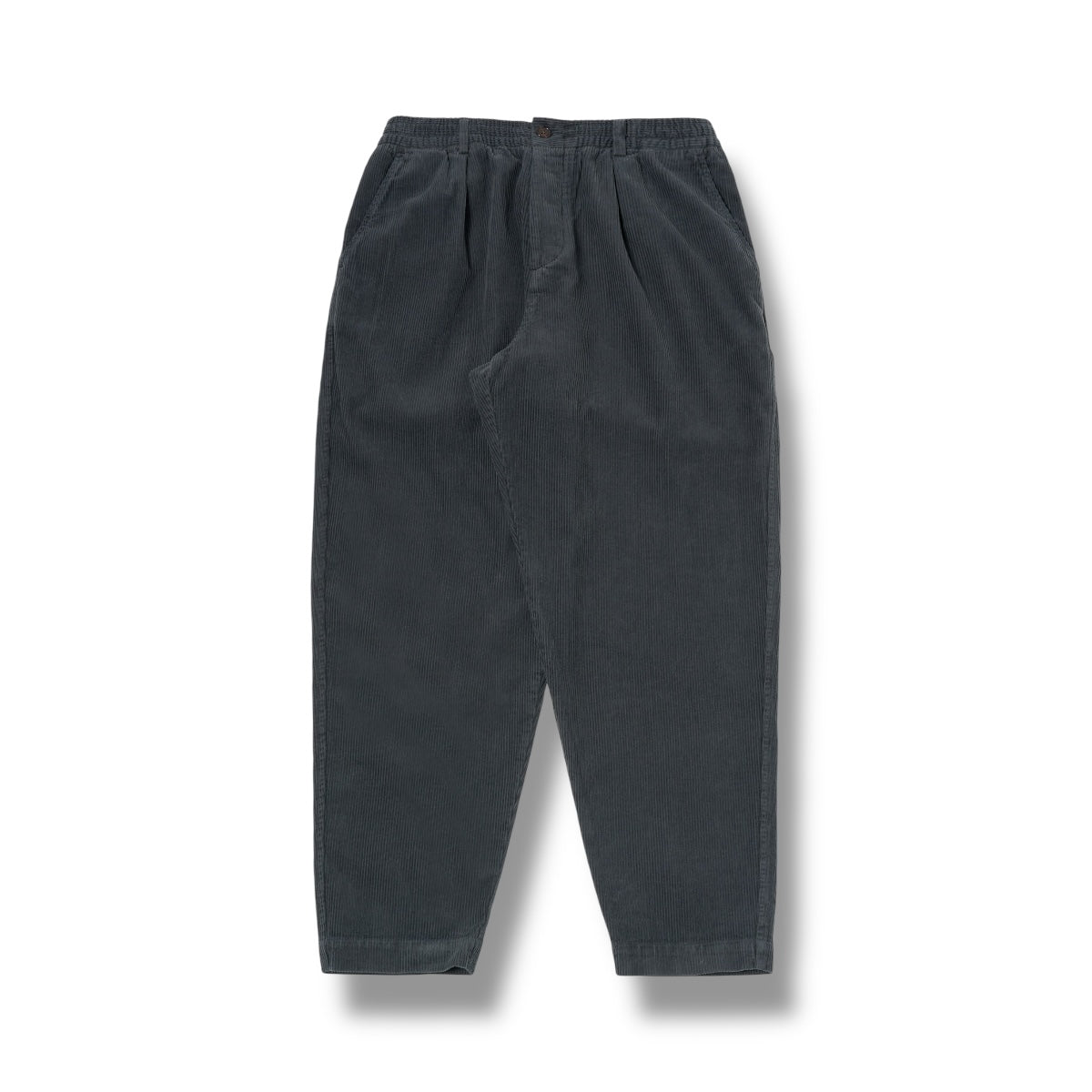 Universal Works Pleated Track Pant Cord charcoal