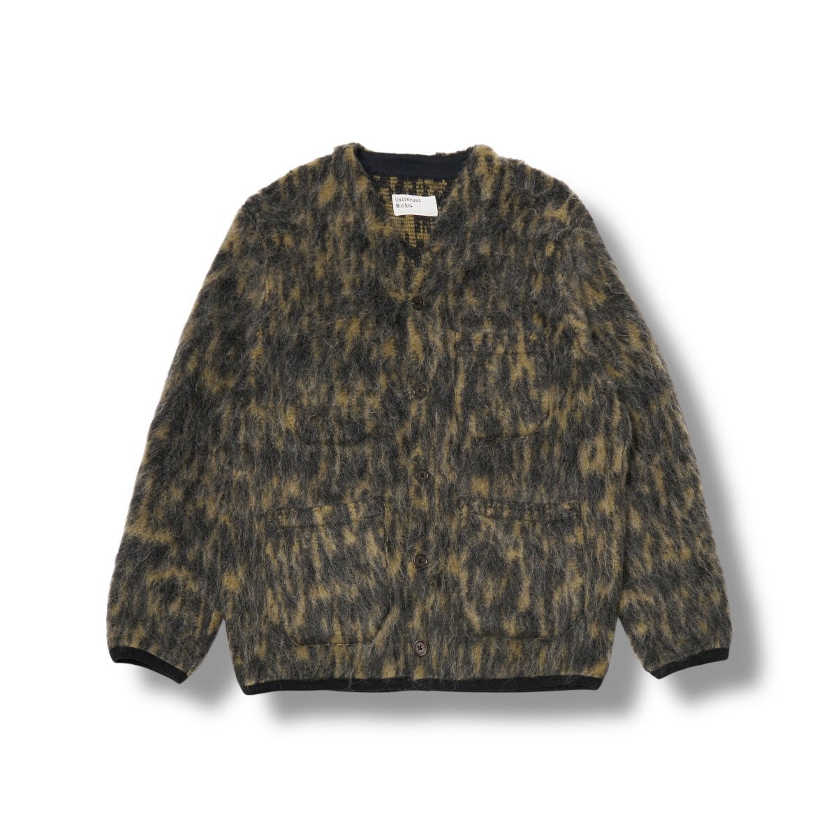 Universal Works Cardigan Dolce Fleece charcoal