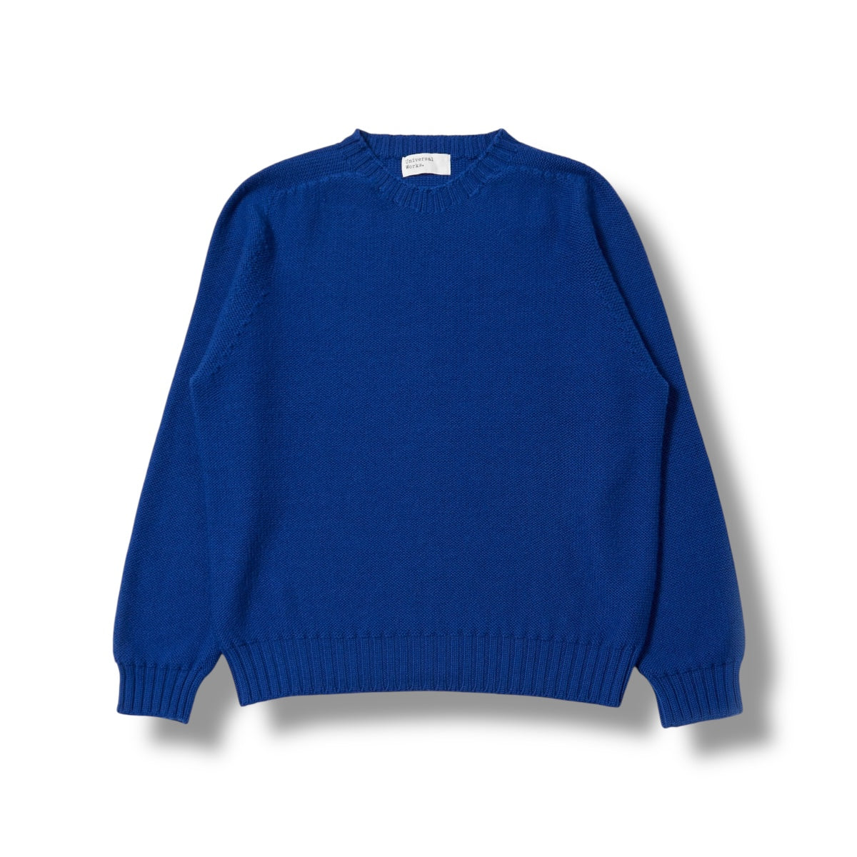 Universal Works Seamless Crew Shetland Wild work blue