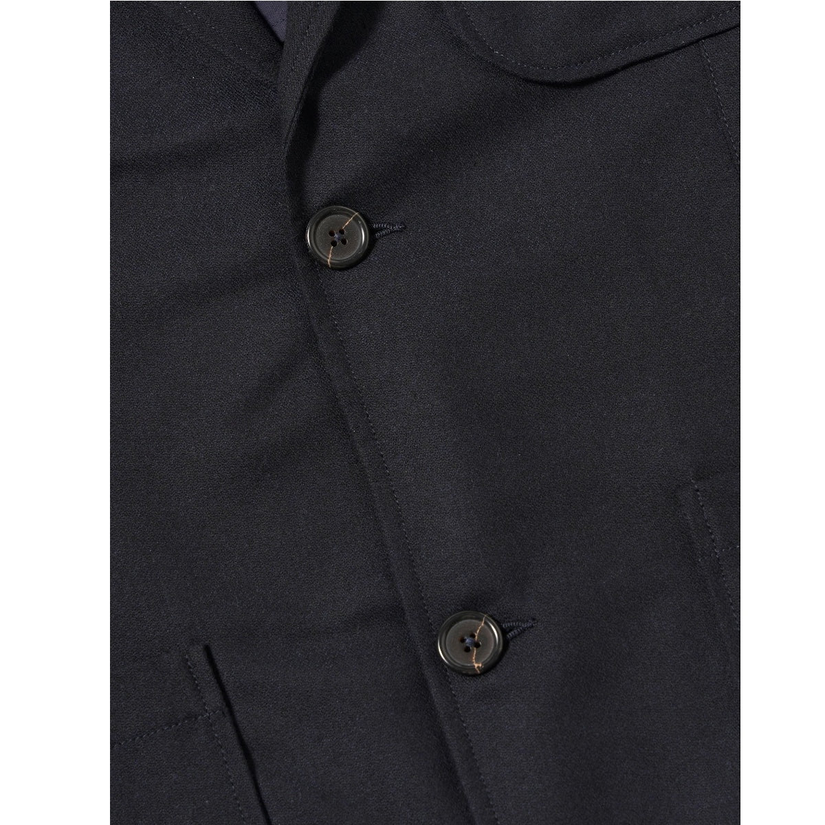 Universal Works Two Button Jacket Upcycled It Tweed navy