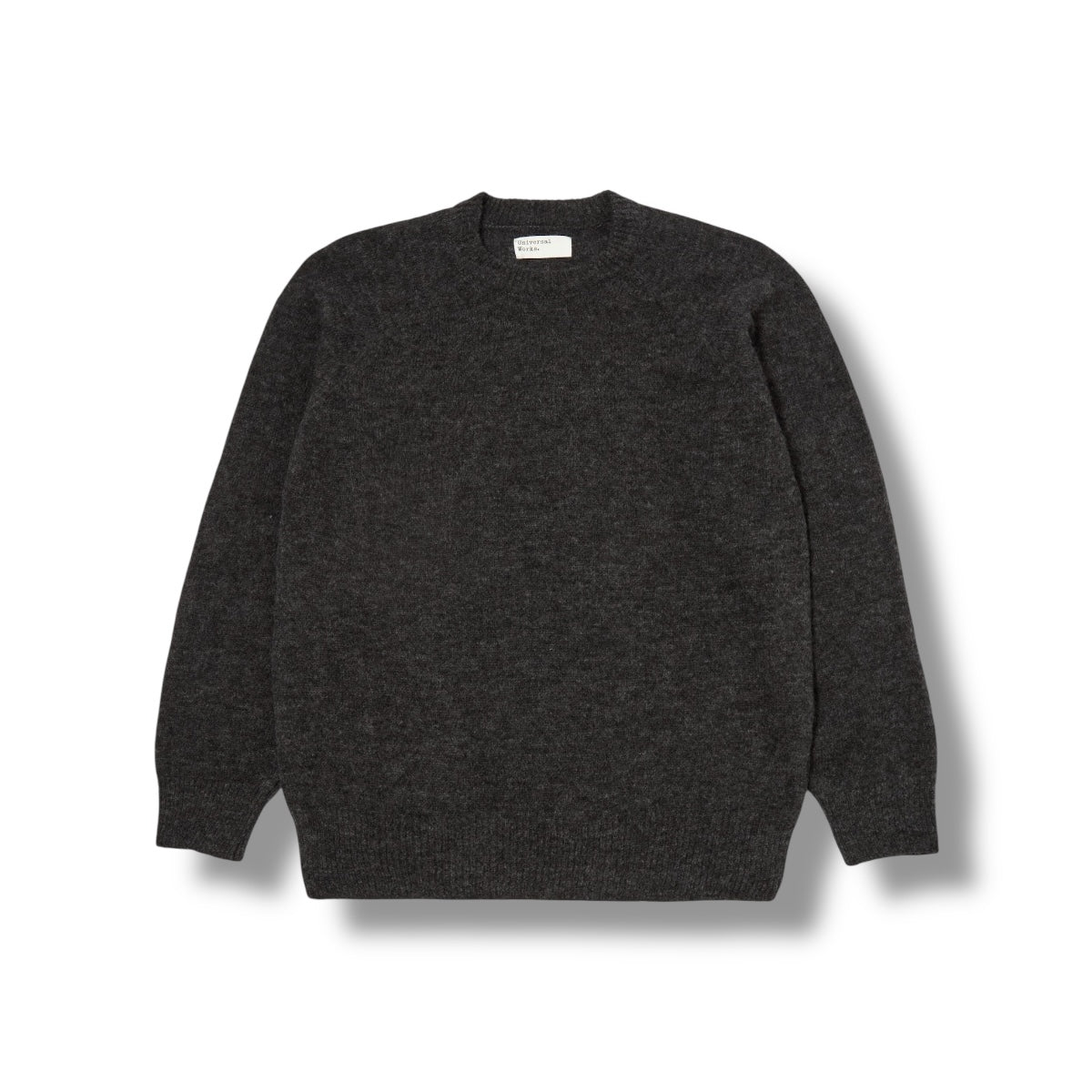 Universal Works Lyon Crew Alpaca Knit charcoal