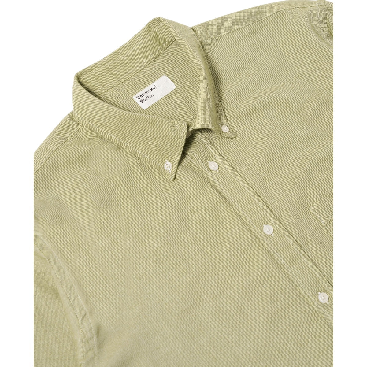 Universal Works Lazy Day Shirt Neptune Cotton green