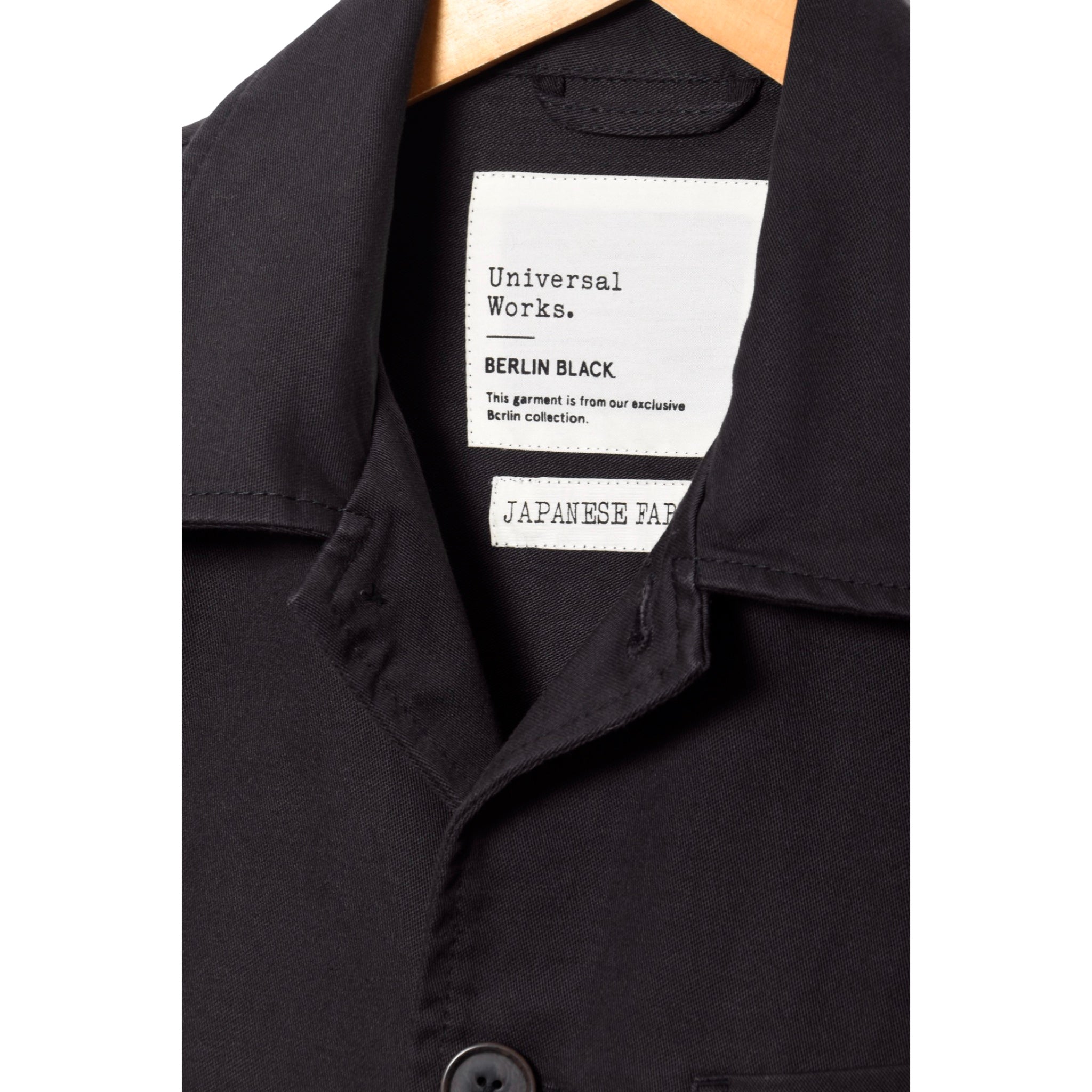 Universal Works Franck Jacket Japanese Back Sateen black