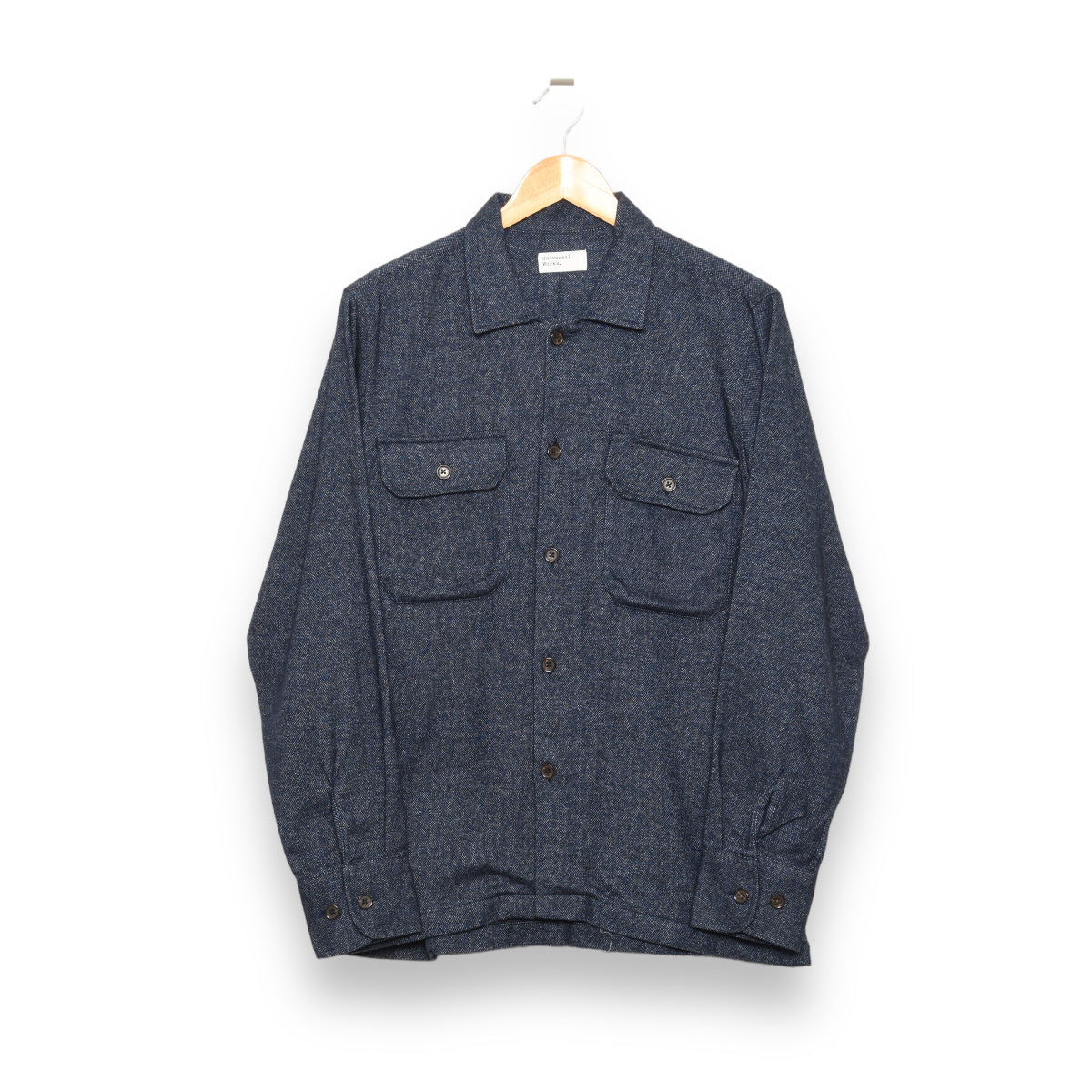 Universal Works L/S Utility Shirt 29730 Soft Flannel Cotton navy