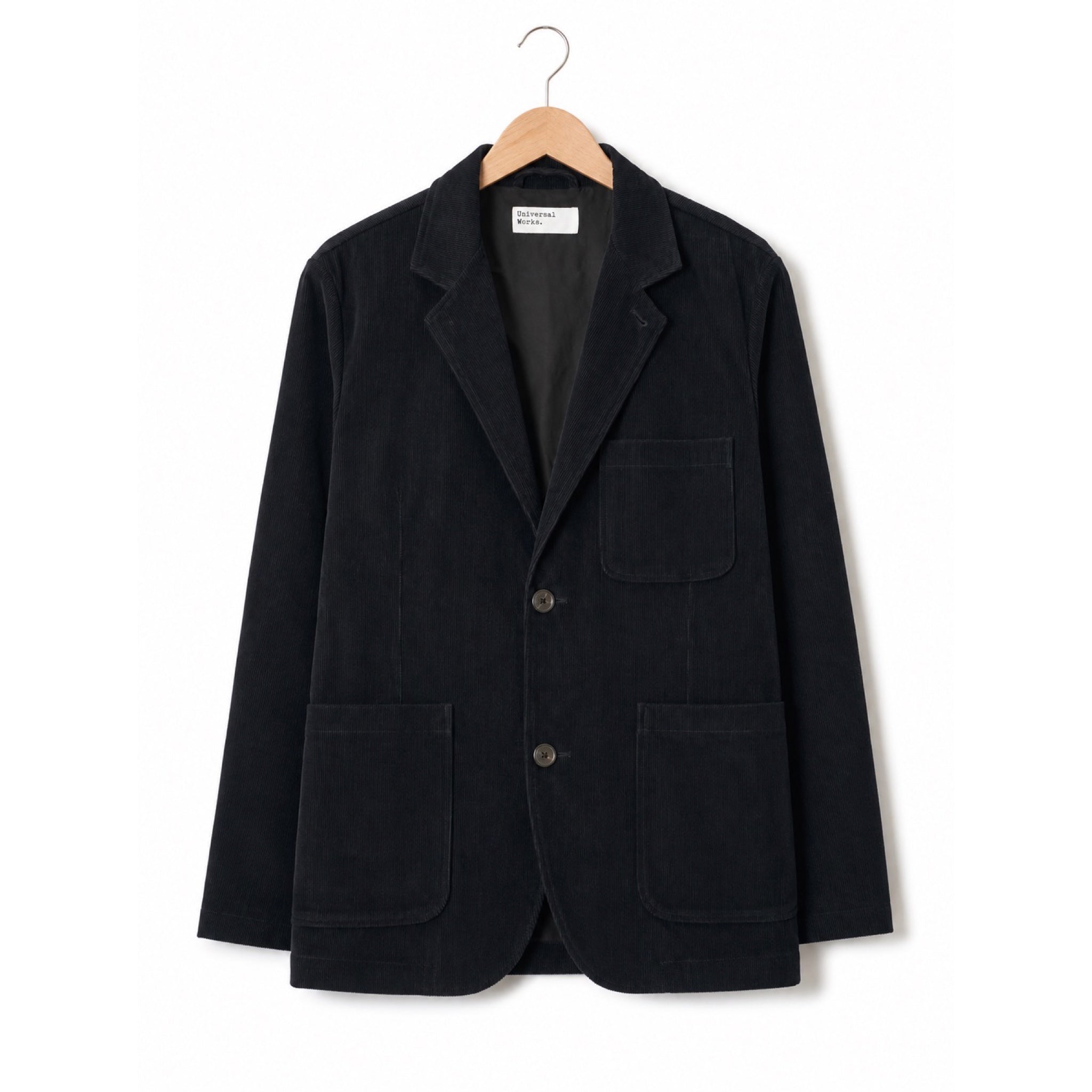 Universal Works Two Button Jacket cat cord black