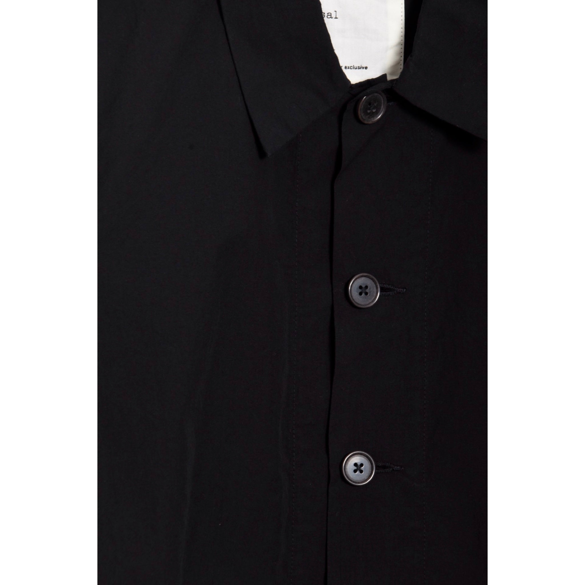 Universal Works Travail Overshirt Typewriter Cotton black