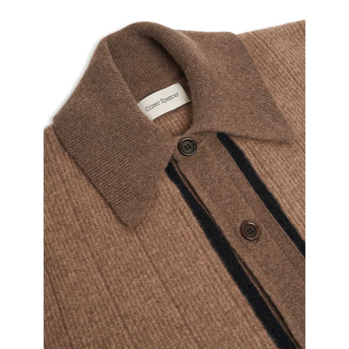 Oliver Spencer Britten Knitted Cardigan Colvin sand