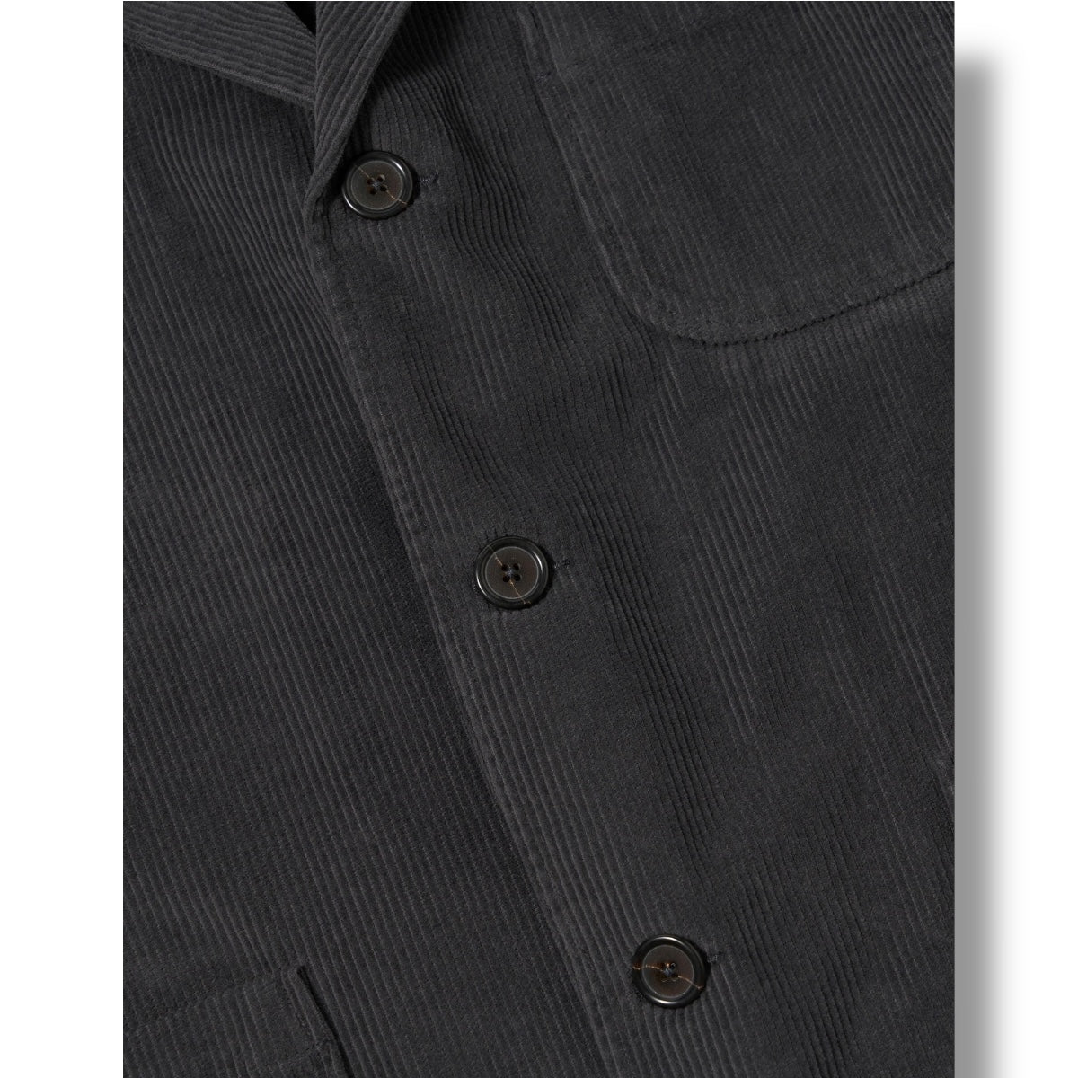 Universal Works Three Button Jacket Cord charcoal