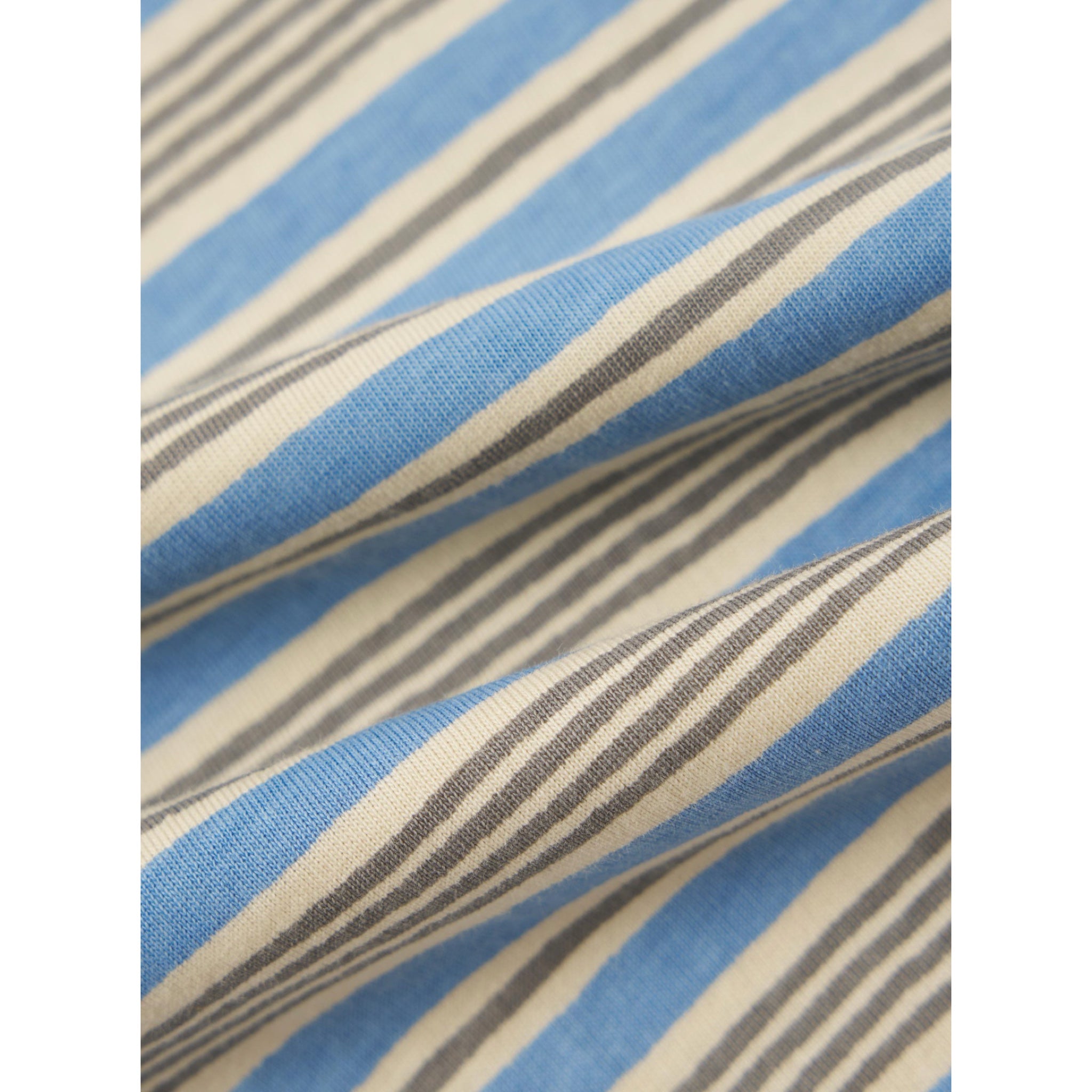 Universal Works Core Tee Stripe Jersey pale blue