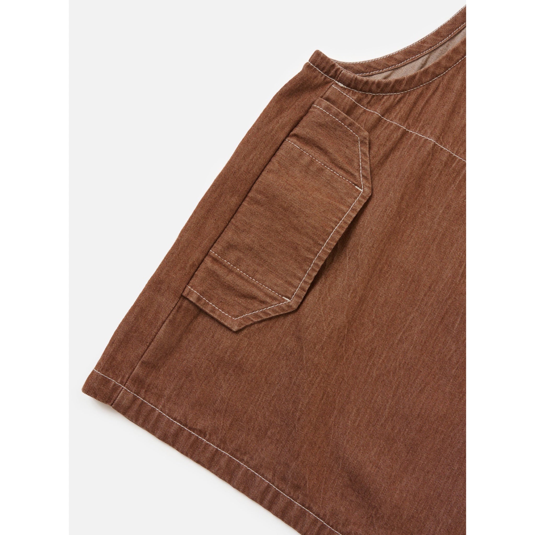 Universal Works Marine Gilet Meco Denim brown