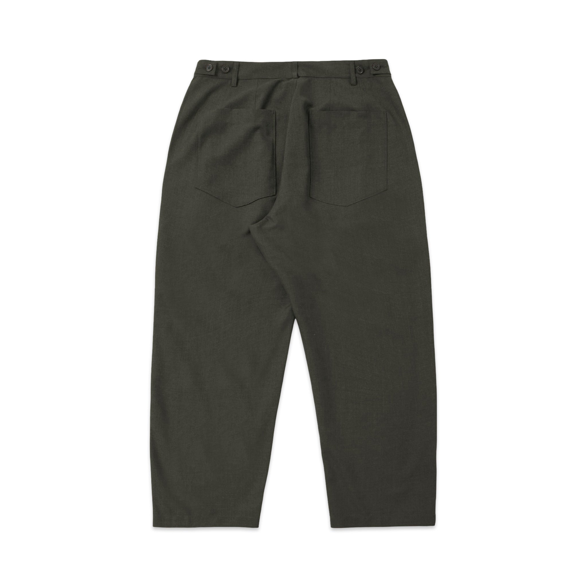 Universal Works Dutch Pant Tropical Suiting olive marl