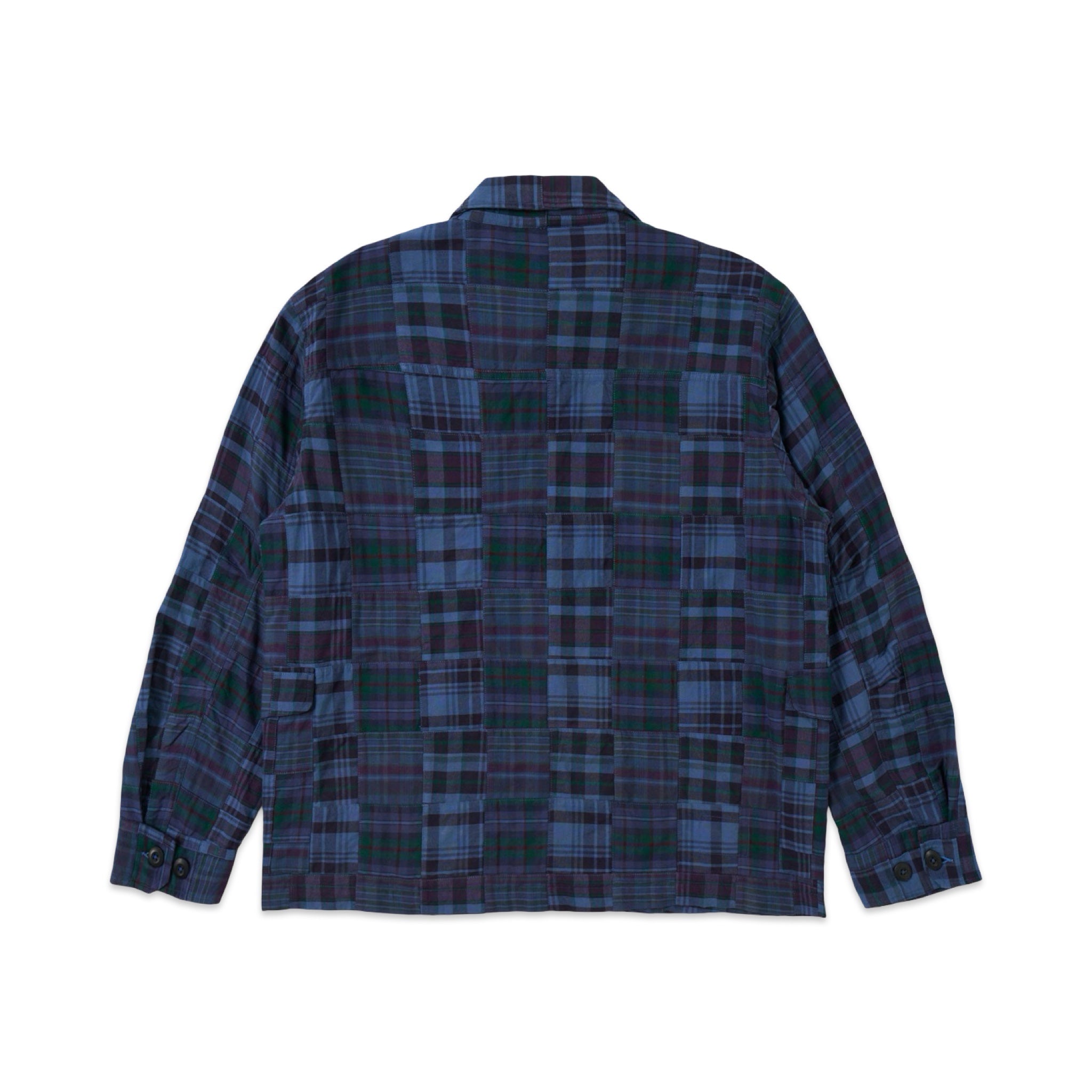 Universal Works Duty Jacket Madras Patchwork navy