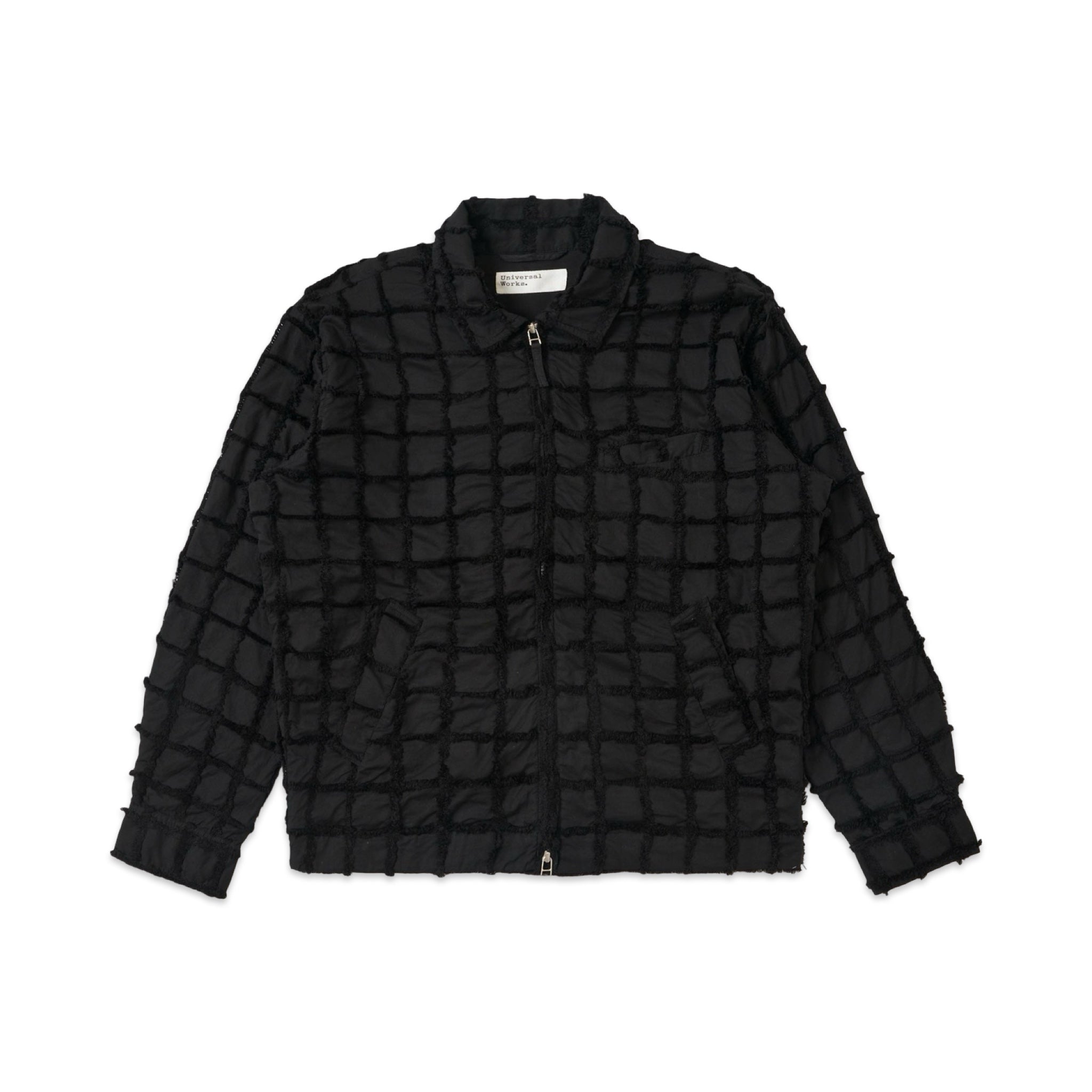 Universal Works Windcheater Jacket 3D Check black