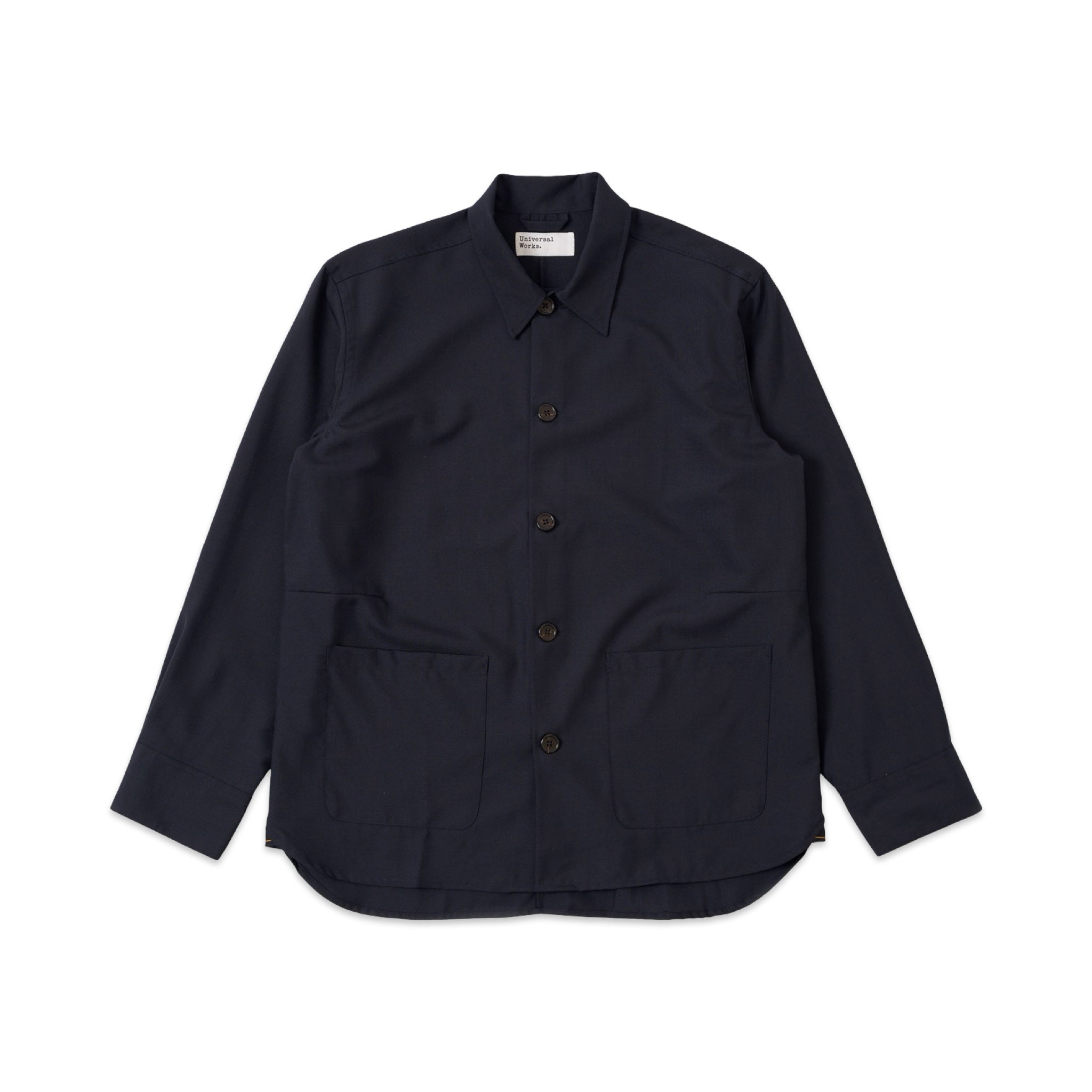 Universal Works Travail Overshirt Tropical Suiting navy