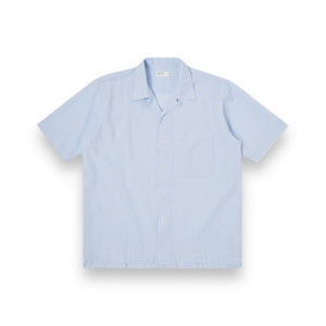 Universal Works Camp II Shirt Onda Cotton 30669 pale blue