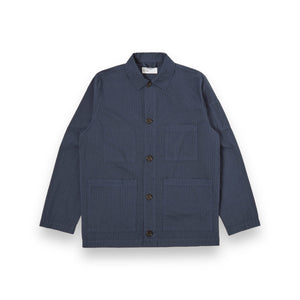 Universal Works Coverall Jacket Nearly Pinstripe 30707 navy