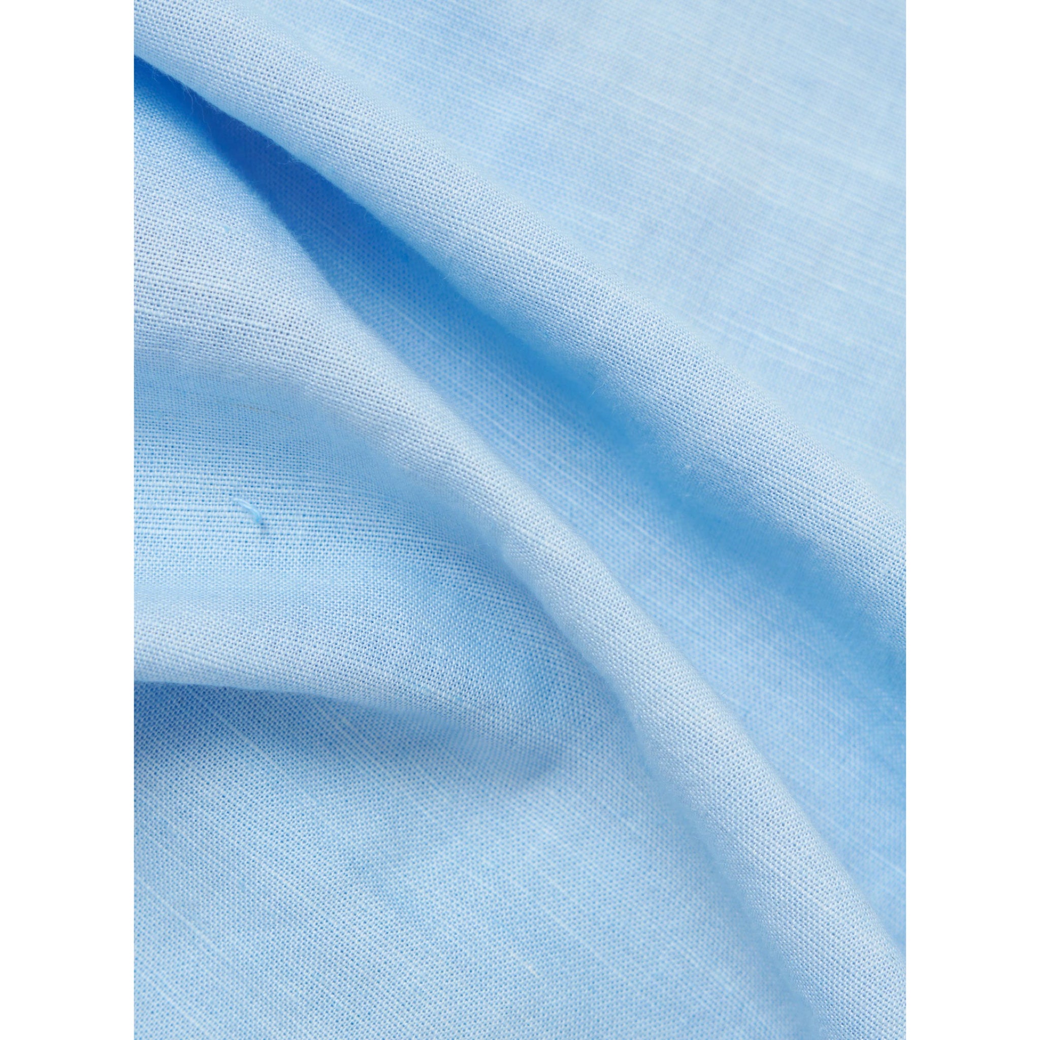 Universal Works Parachute Shirt linen cotton shirting pale blue