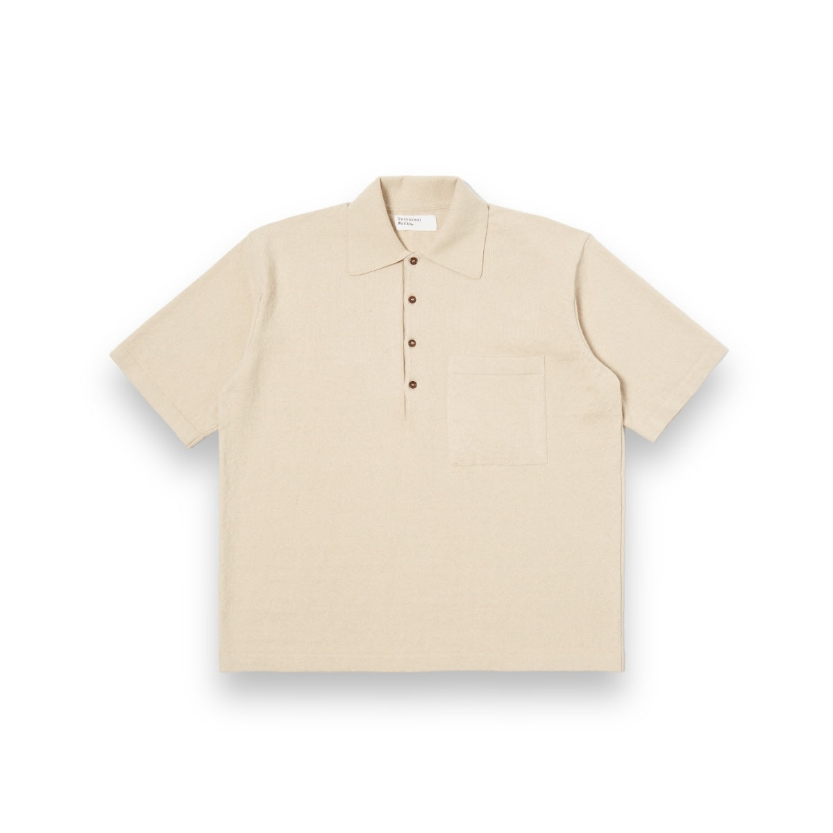 Universal Works Pullover Knit Shirt Eco Cotton 30453 ecru melange