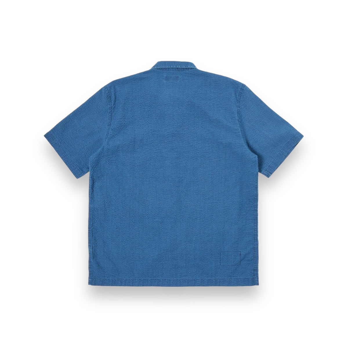 Universal Works Road Shirt Indigo Seersucker 30656 washed indigo