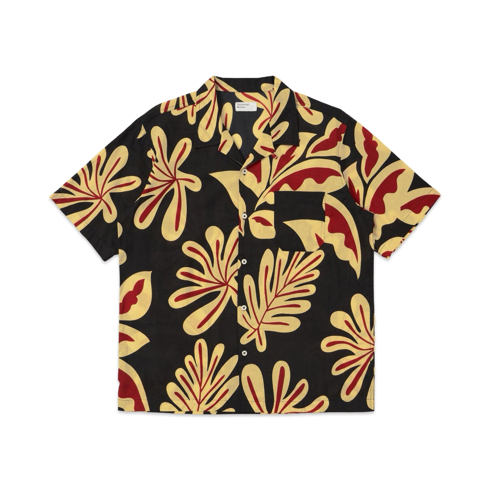 Universal Works Road Shirt Baja Print black