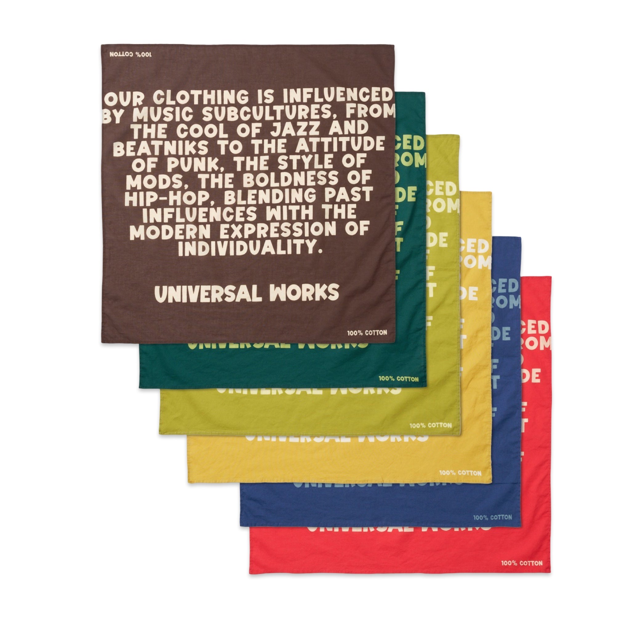 Universal Works Neckerchief jazz/beatniks print mix