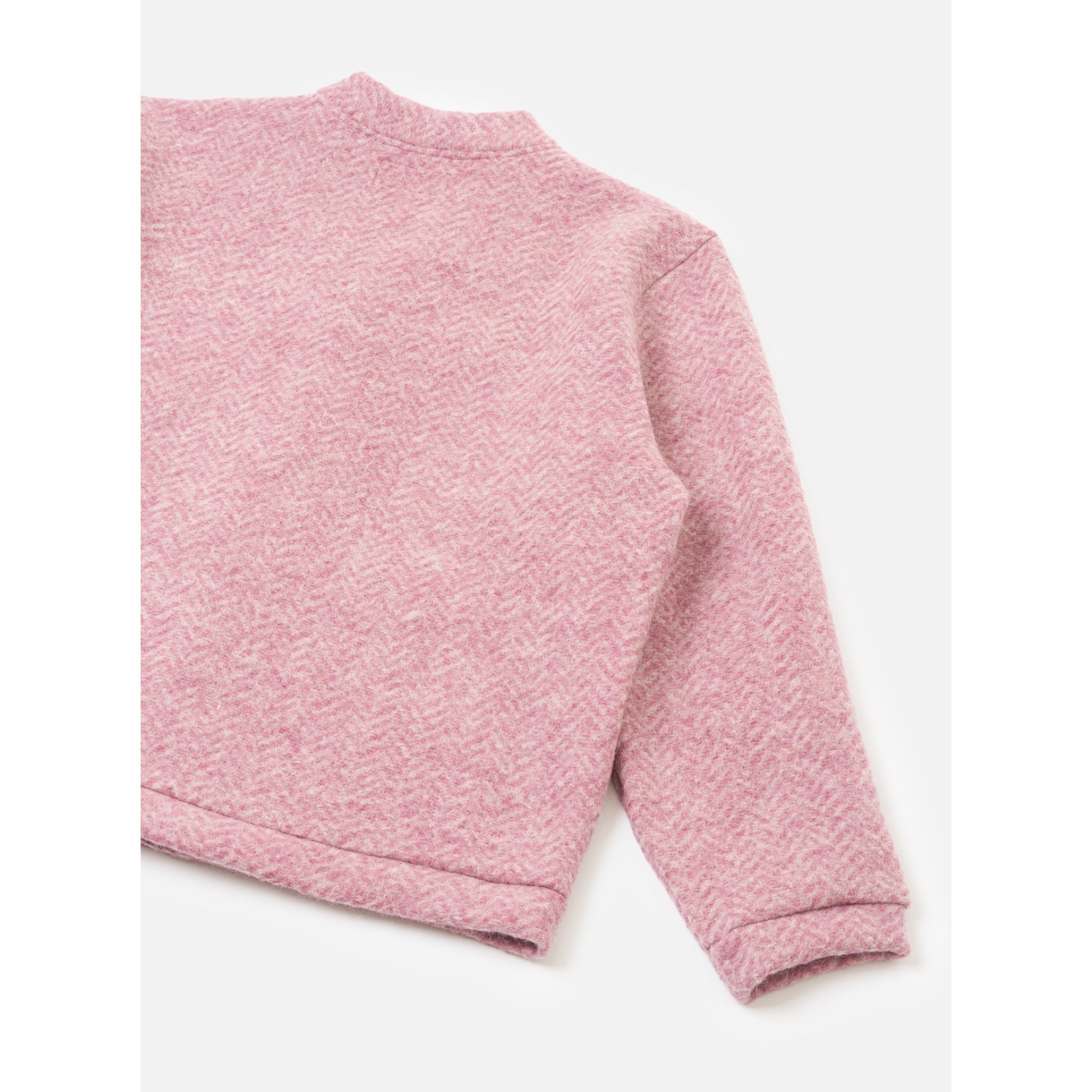 Universal Works Advance Cardigan raven fleece pink