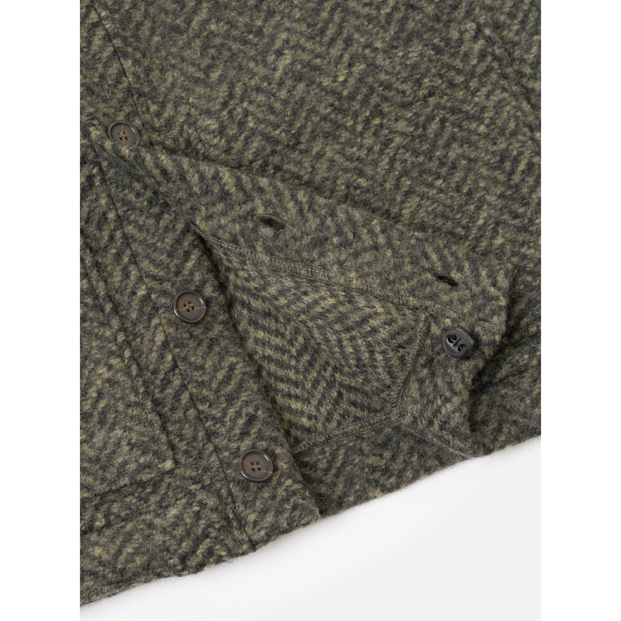 Universal Works Advance Cardigan raven fleece brown