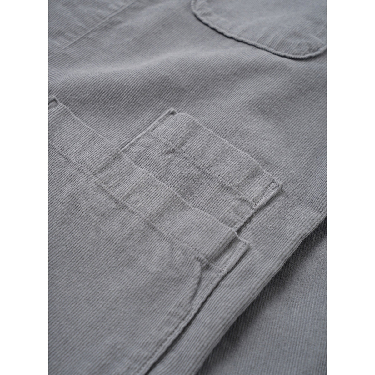 Universal Works Bakers Overshirt fine cord grey