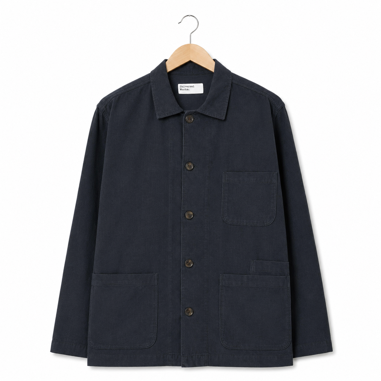 Universal Works Bakers Overshirt fine cord black