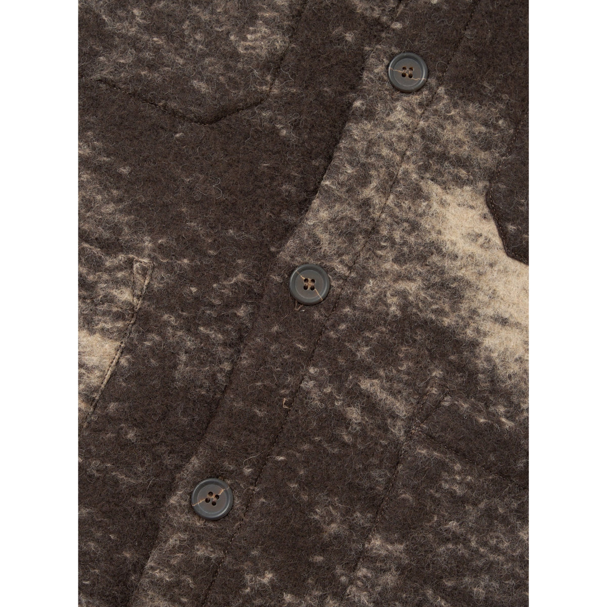 Universal Works Cardigan cloud camo knit brown