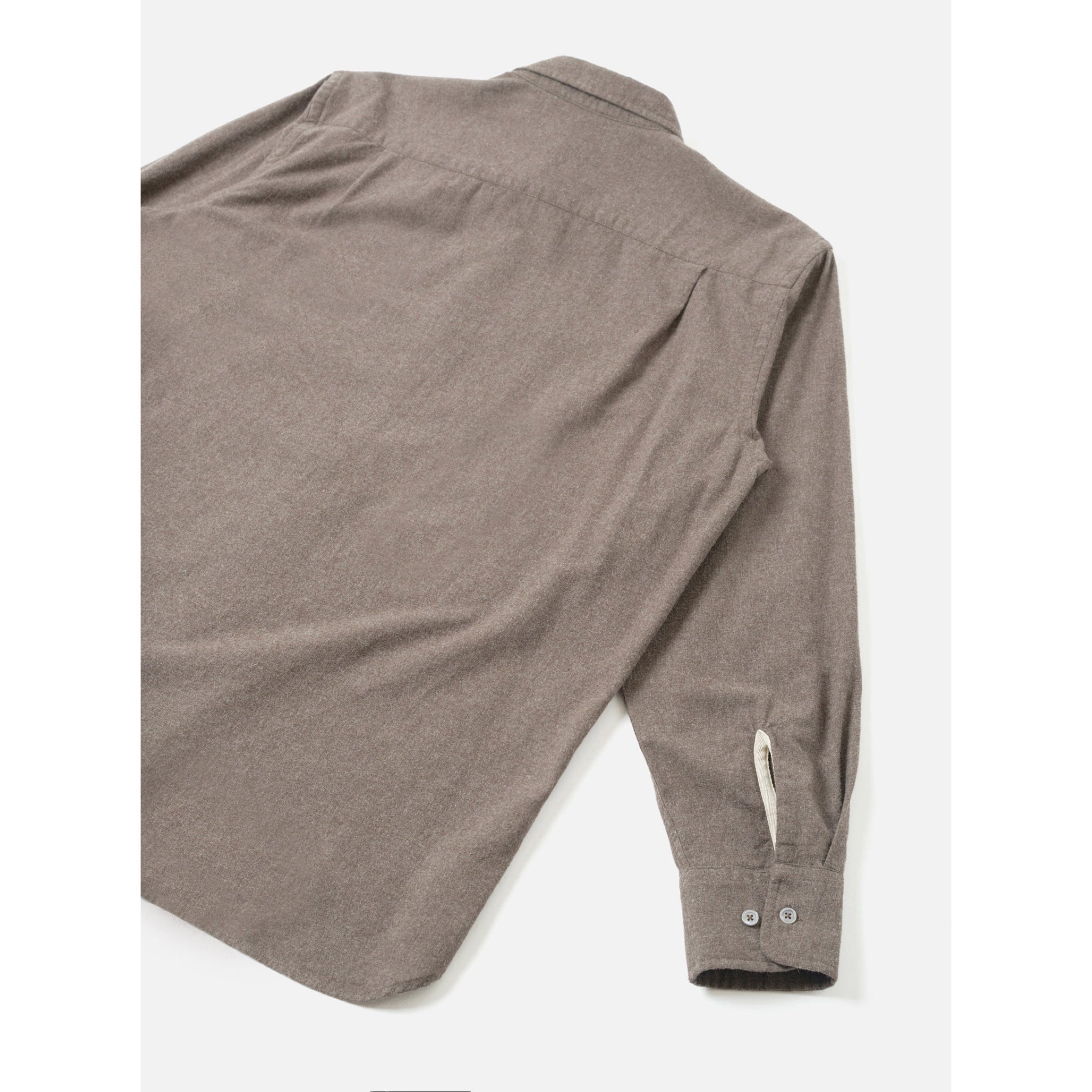 Universal Works Square Pocket Shirt brushed flannel brown