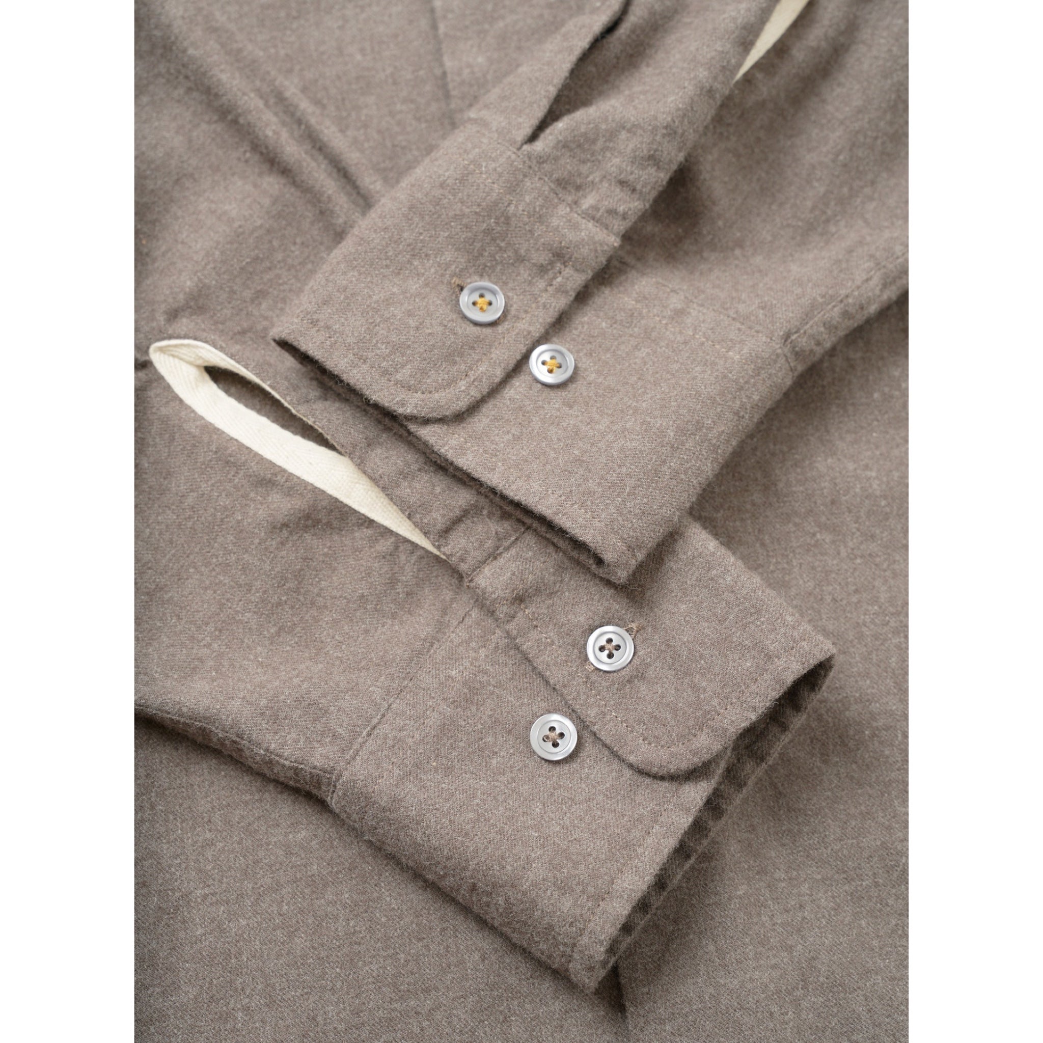 Universal Works Square Pocket Shirt brushed flannel brown