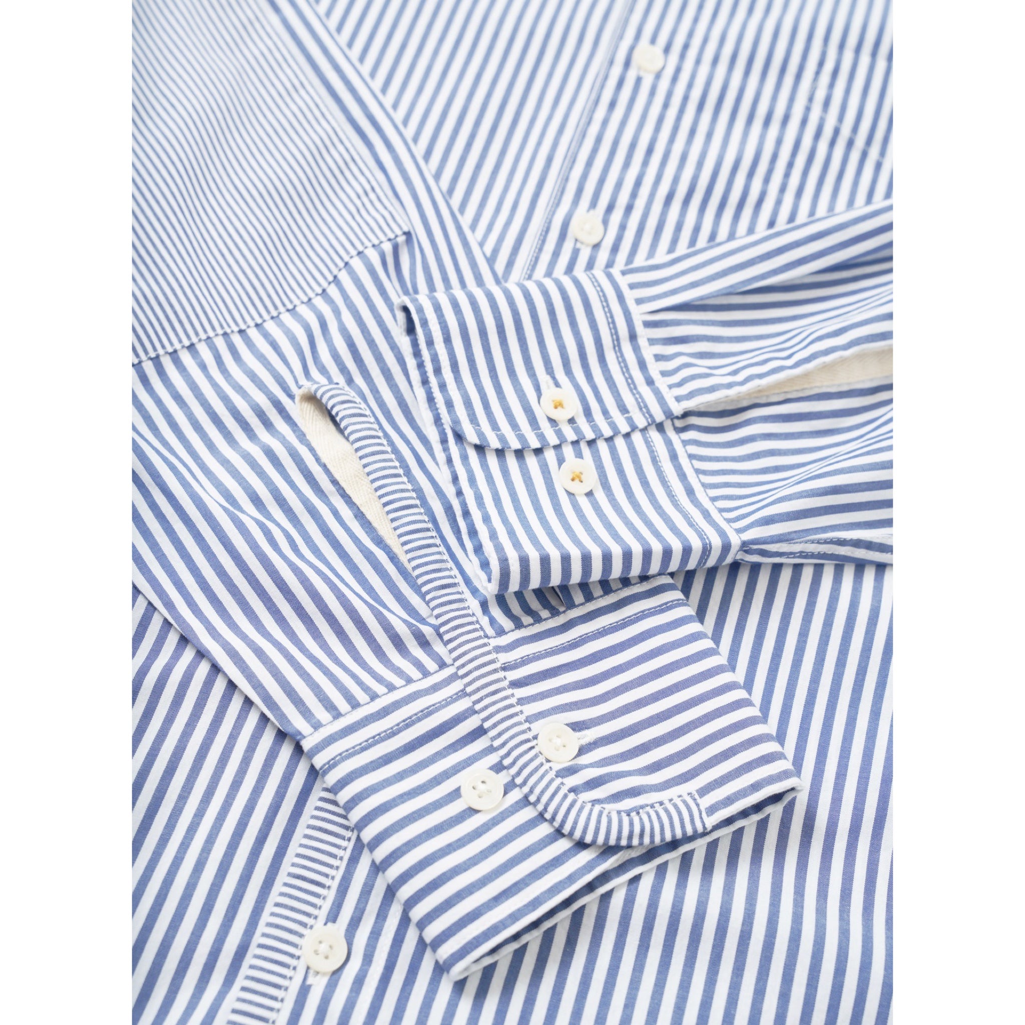 Universal Works Patched Shirt queens cotton navy