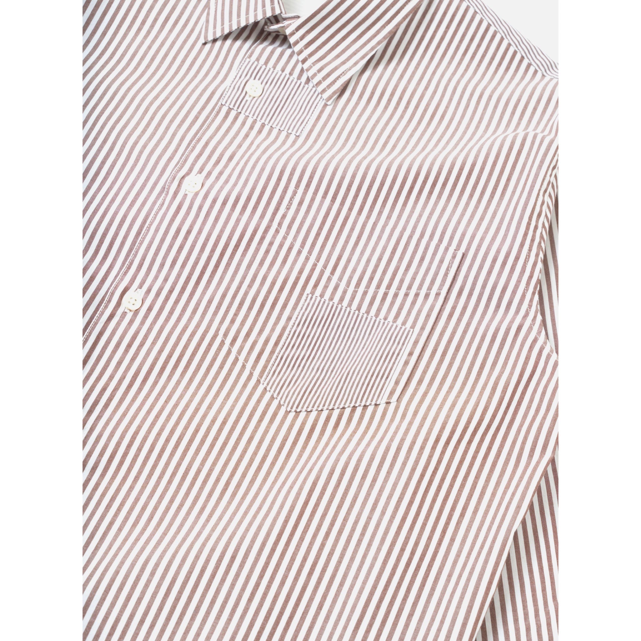 Universal Works Patched Shirt queens cotton brown