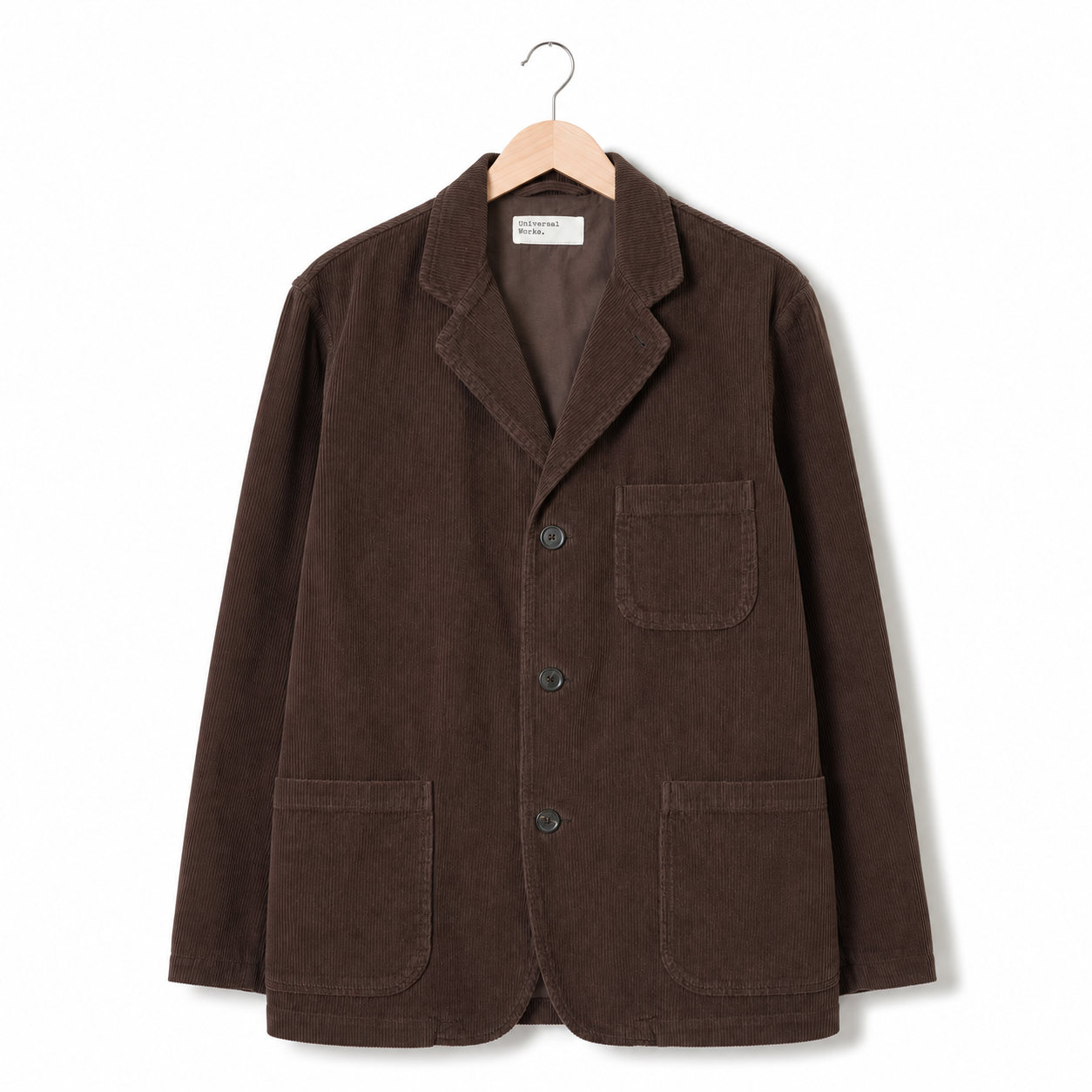 Universal Works Three Button Jacket cord cacao