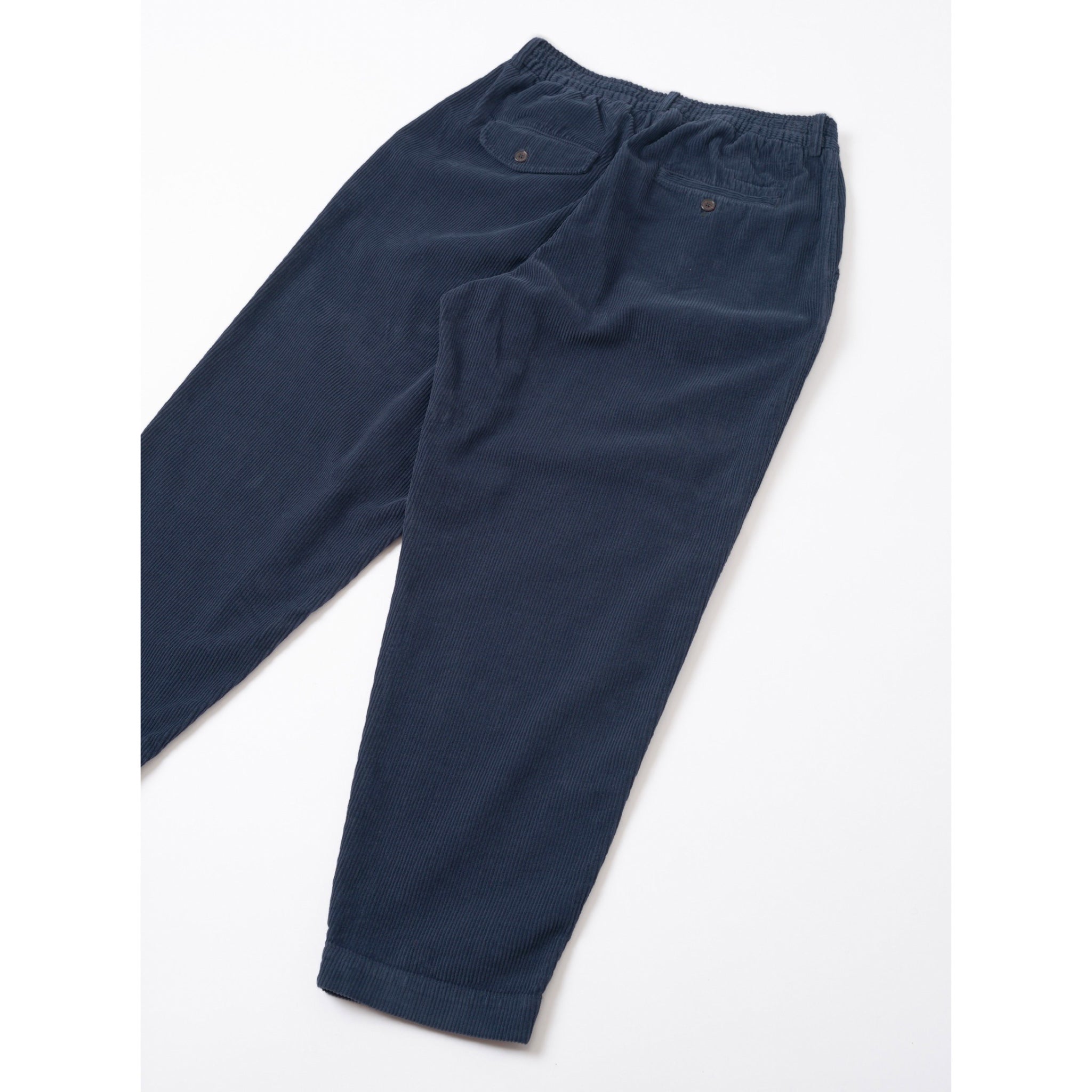 Universal Works Pleated Track Pant cord dark navy
