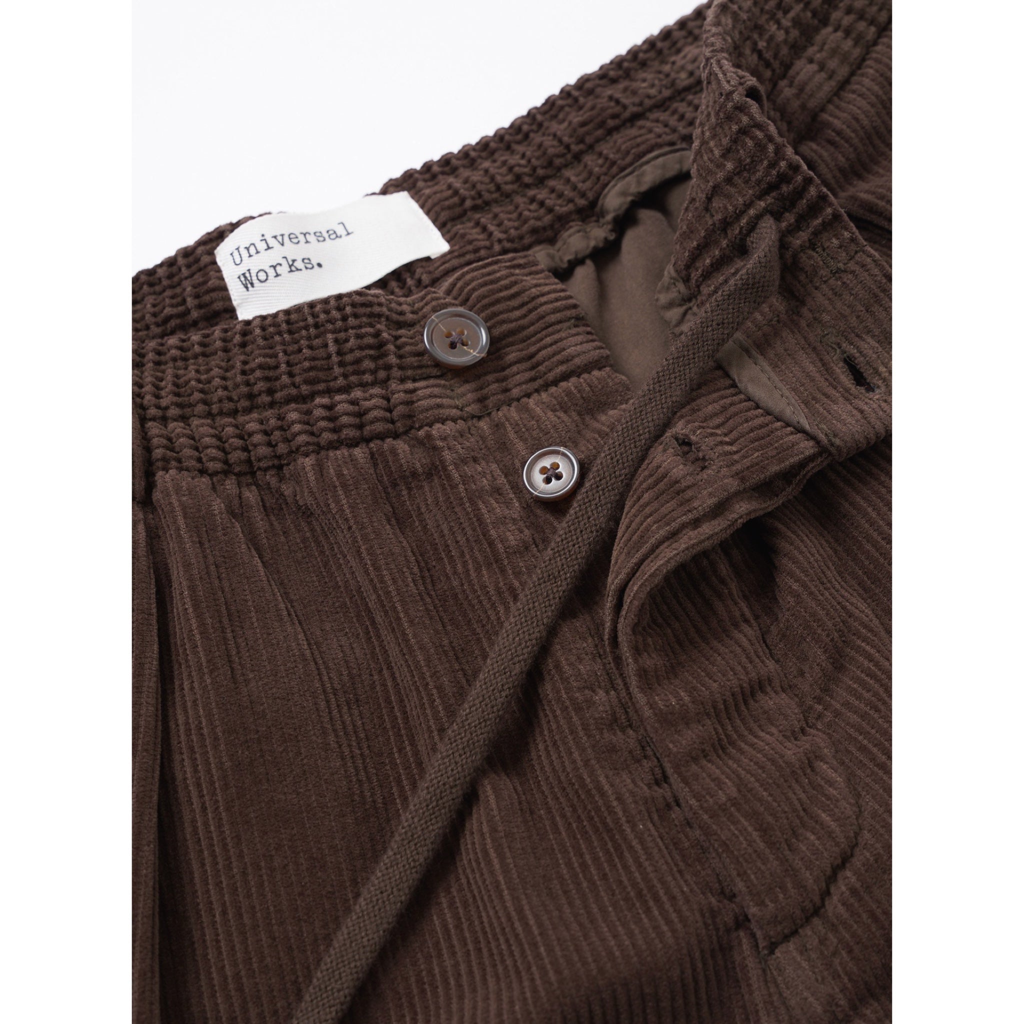 Universal Works Pleated Track Pant cord cacao