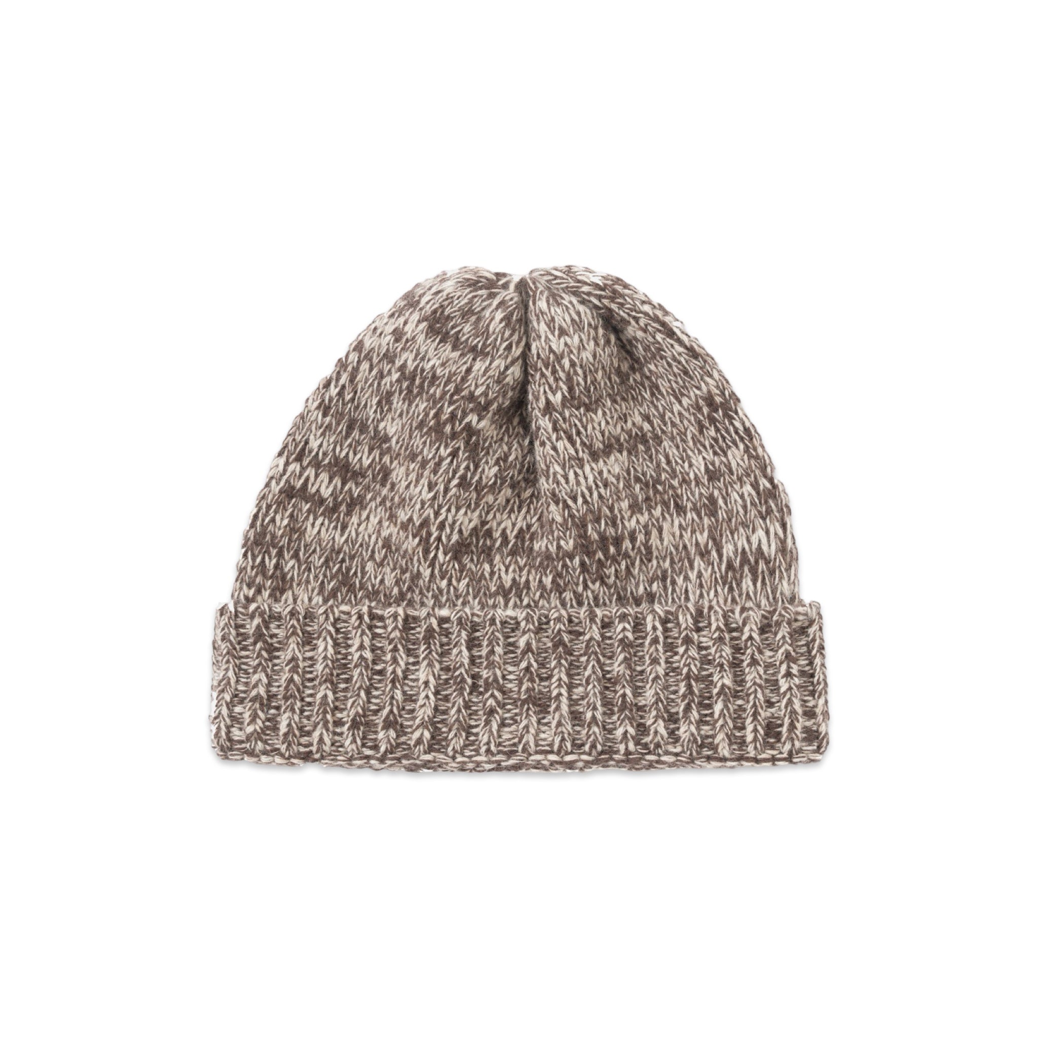 Universal Works Watch Cap lambswool ecru/brown