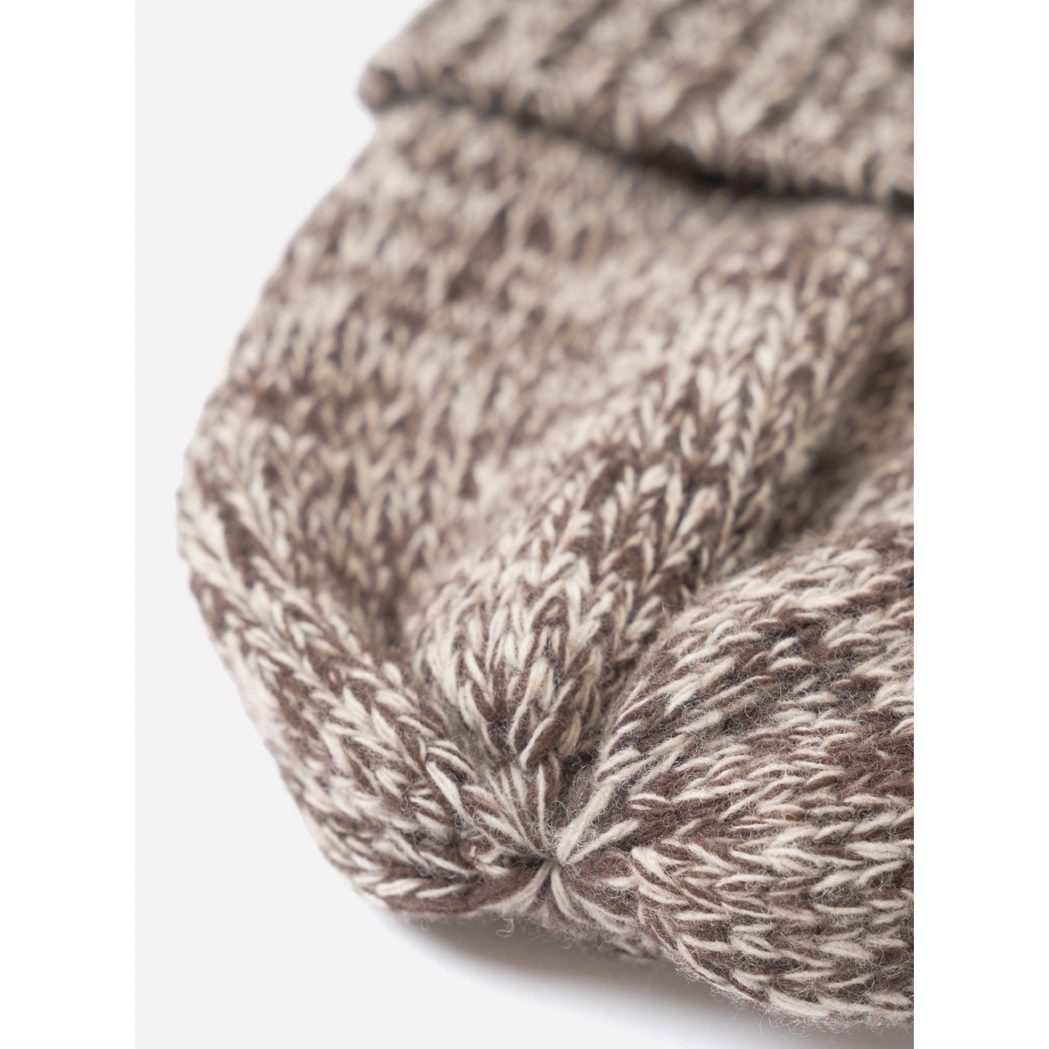 Universal Works Watch Cap lambswool ecru/brown