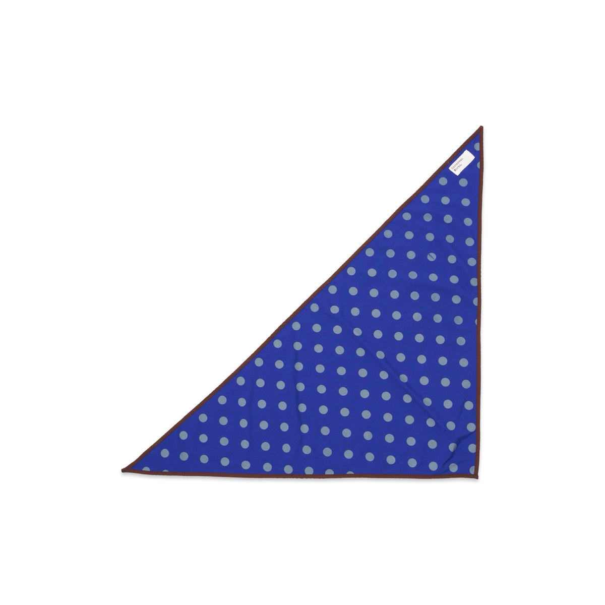 Universal Works Scout Scarf bold dot print rayon blue