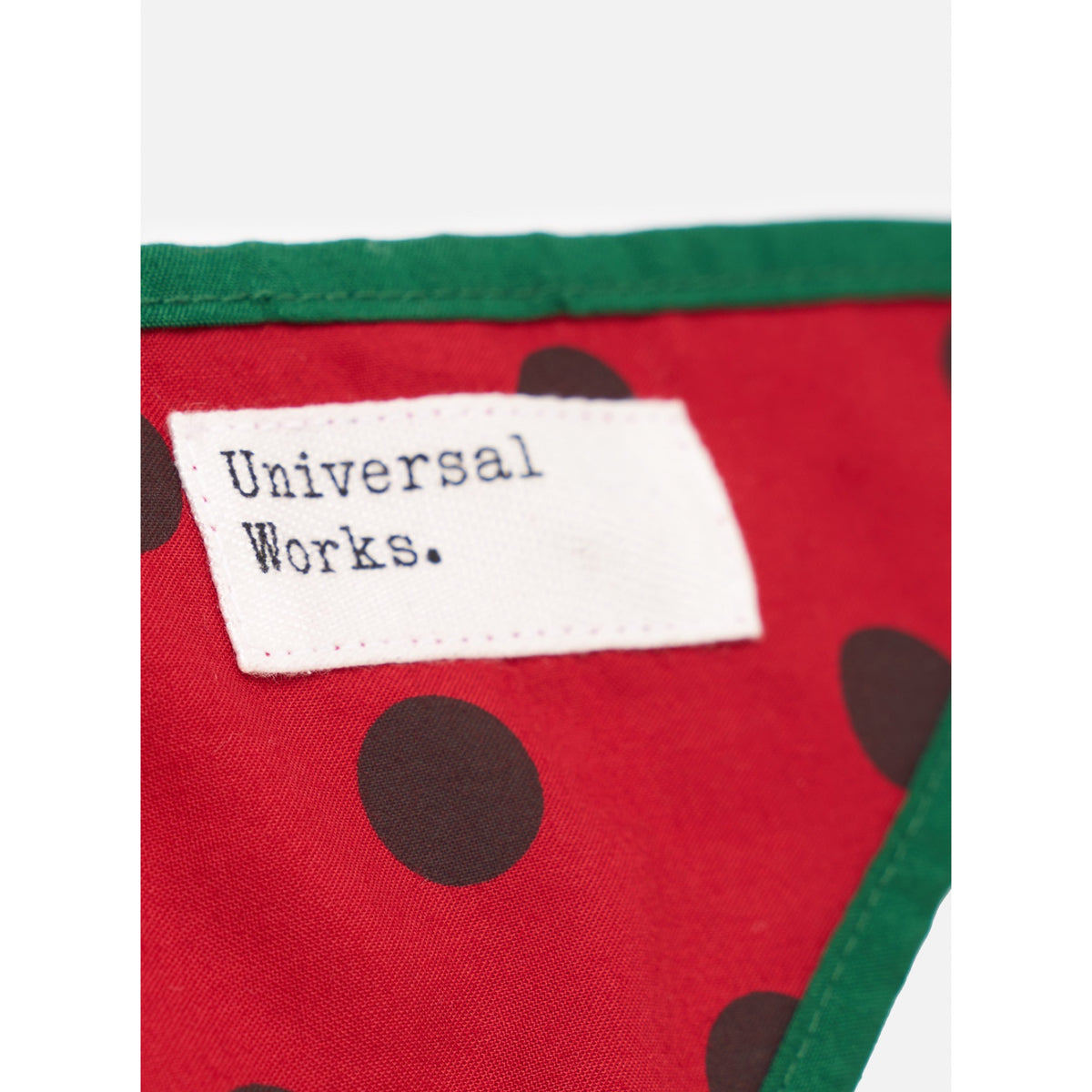 Universal Works Scout Scarf bold dot print rayon red/black