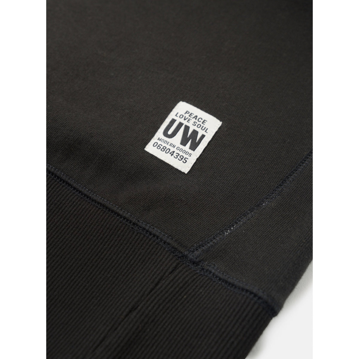 Universal Works Core Sweatshirt brush back sweat black