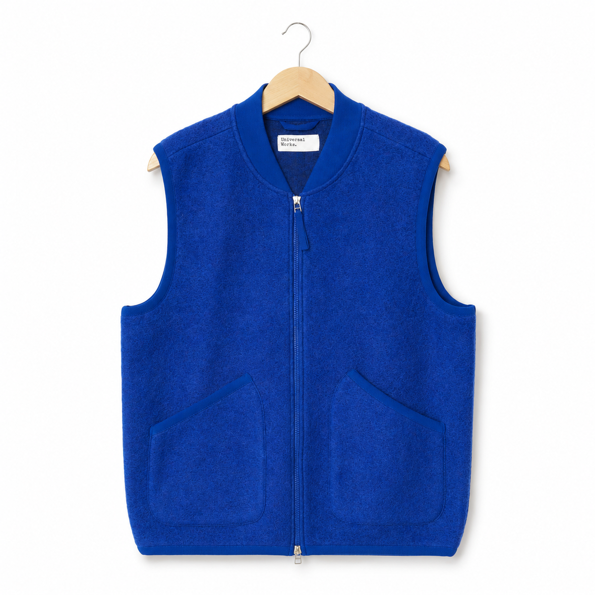 Universal Works Zip Waistcoat fleece blue