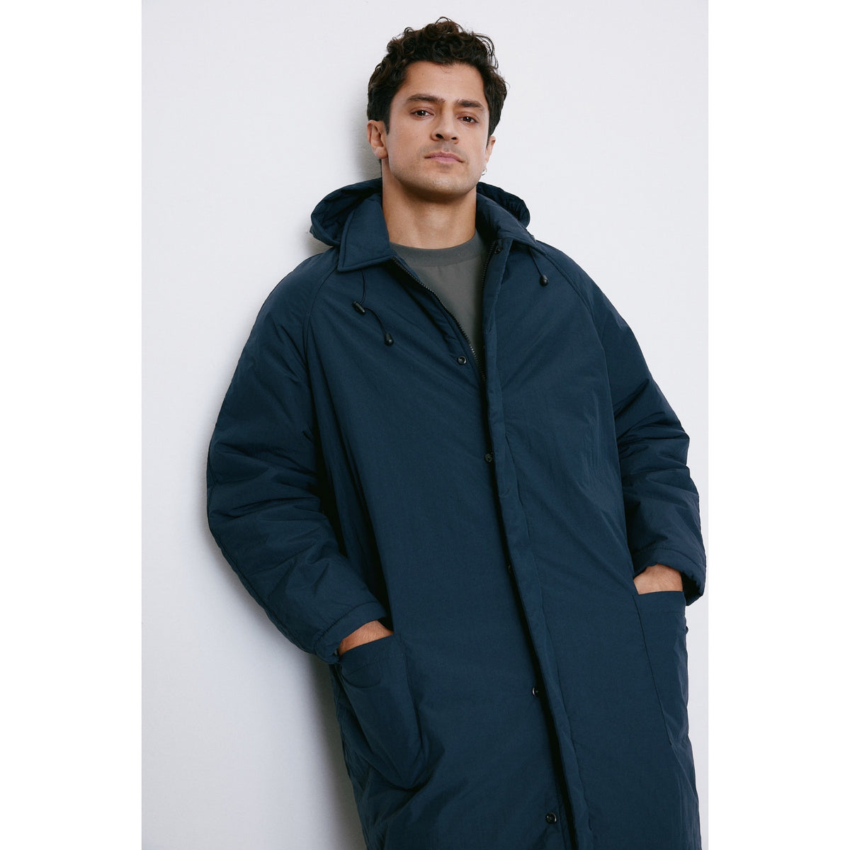 Unfeigned Puffed Coat WR dark navy