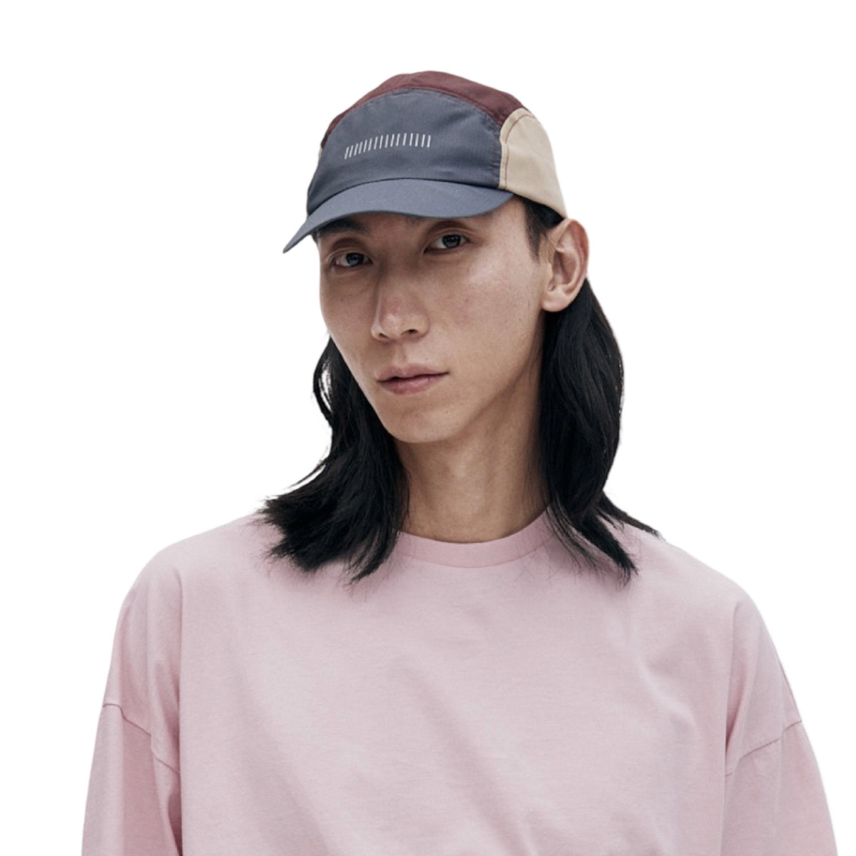 Unfeigned Running Cap grey/burgundy