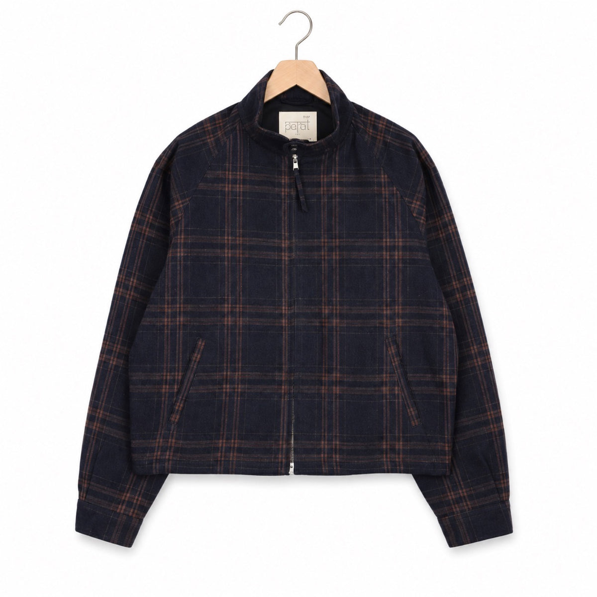 Kardo Stanley Jacket HW57 Hand-Loomed Cotton navy plaid