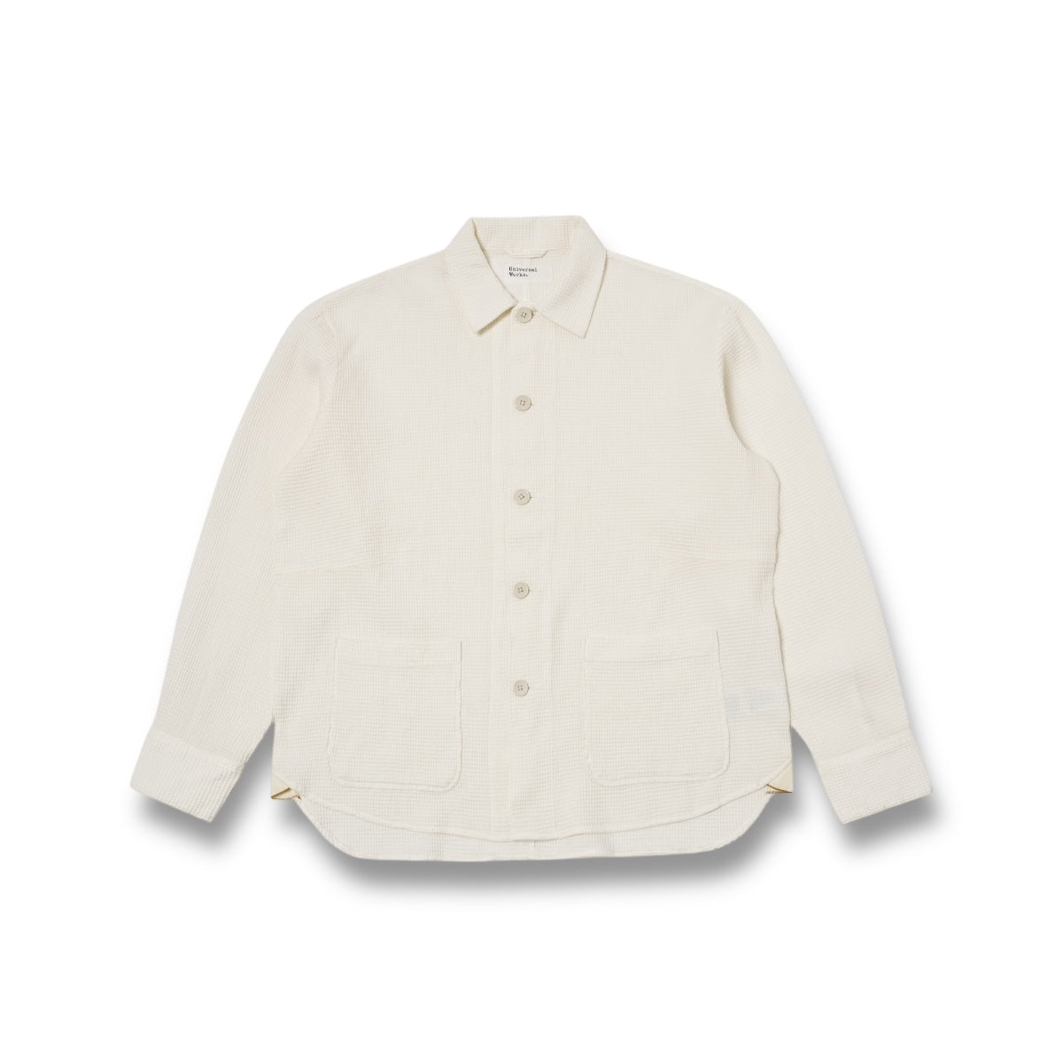 Universal Works Travail Overshirt 32185 Nippon Waffle ecru